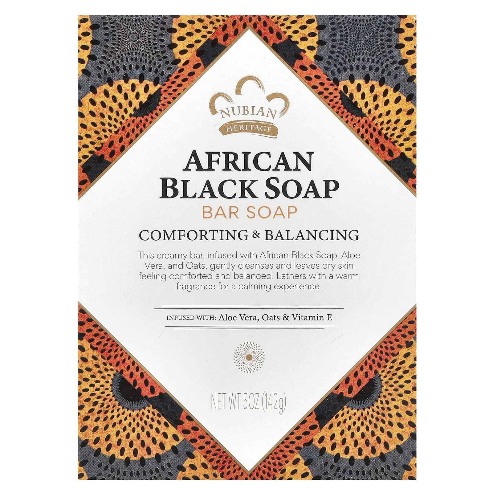 Nubian Heritage, African Black Bar Soap, 5 oz (142 g) - B000XLWZGI