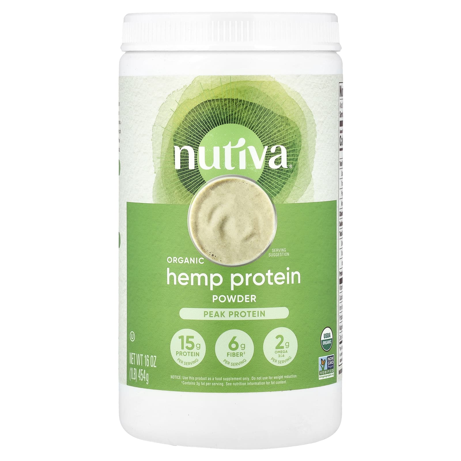 Nutiva, Organic Hemp Protein Powder, 1 lb (454 g) - B001JU81ZG
