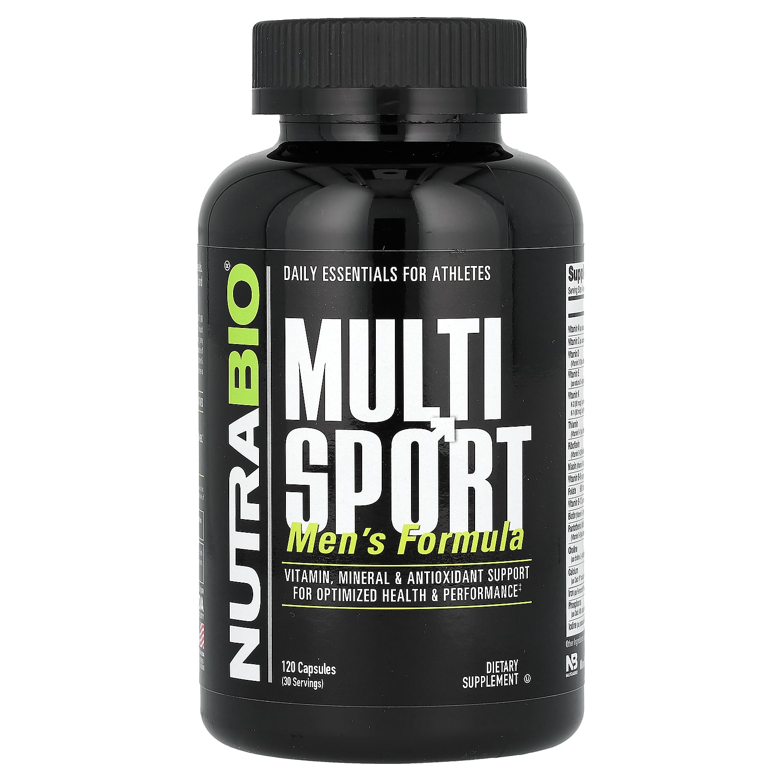NutraBio, MultiSport Men's Formula, 120 Caps Dietary Supplements - B0172DHFB4
