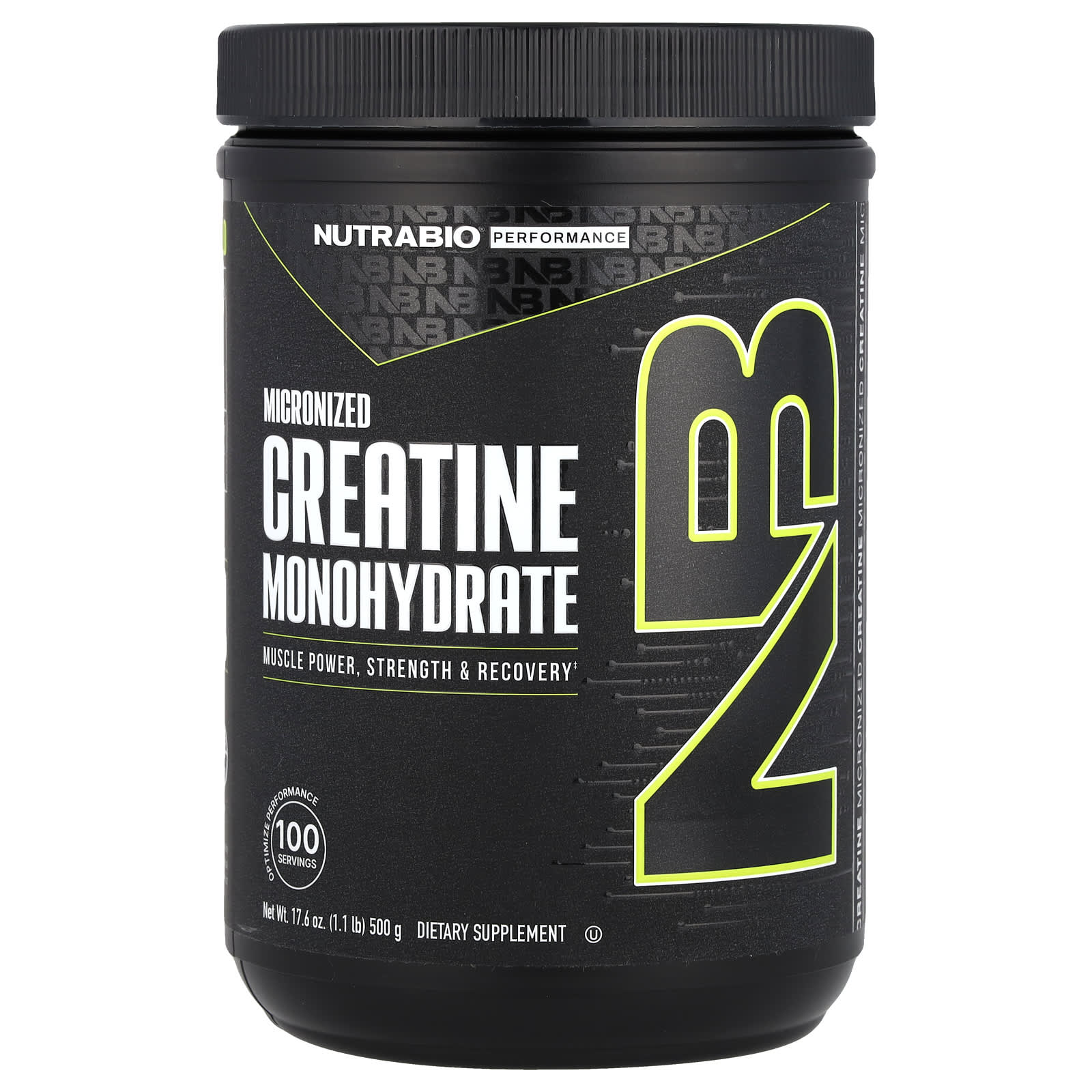 NutraBio, Performance, Micronized Creatine Monohydrate, 1.1 lbs (500 g) - B00333HCUC