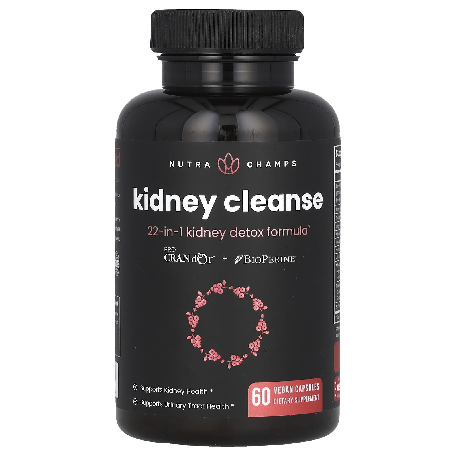 NutraChamps, Kidney Cleanse, 60 Easy-To-Swallow Vegan Capsules - B0C24YNTCT