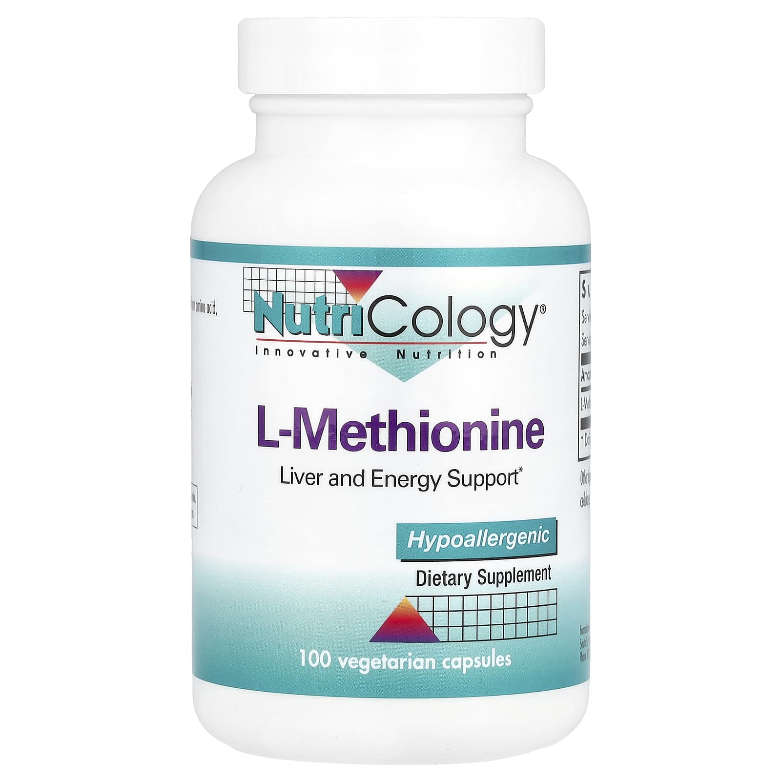 Nutricology, L-Methionine, 100 Vegetarian Capsules - B000169ELO