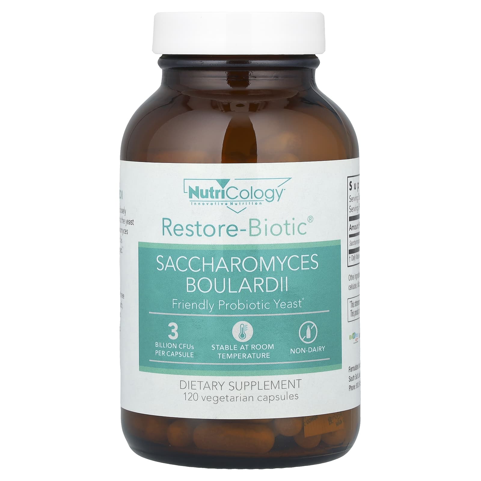 Nutricology, Restore-Biotic®, Saccharomyces Boulardii, 120 Vegetarian Capsules - B07DF9256M