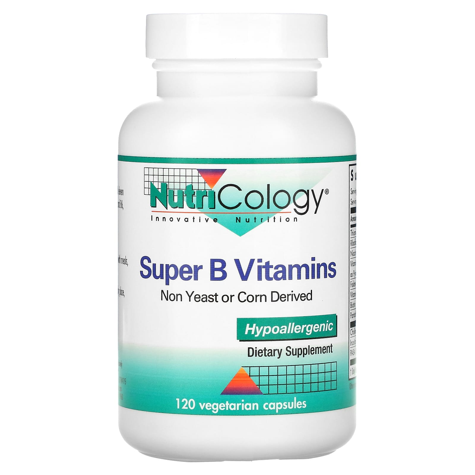 Nutricology, Super B Vitamins, 120 Vegetarian Capsules - B000VGZO6S