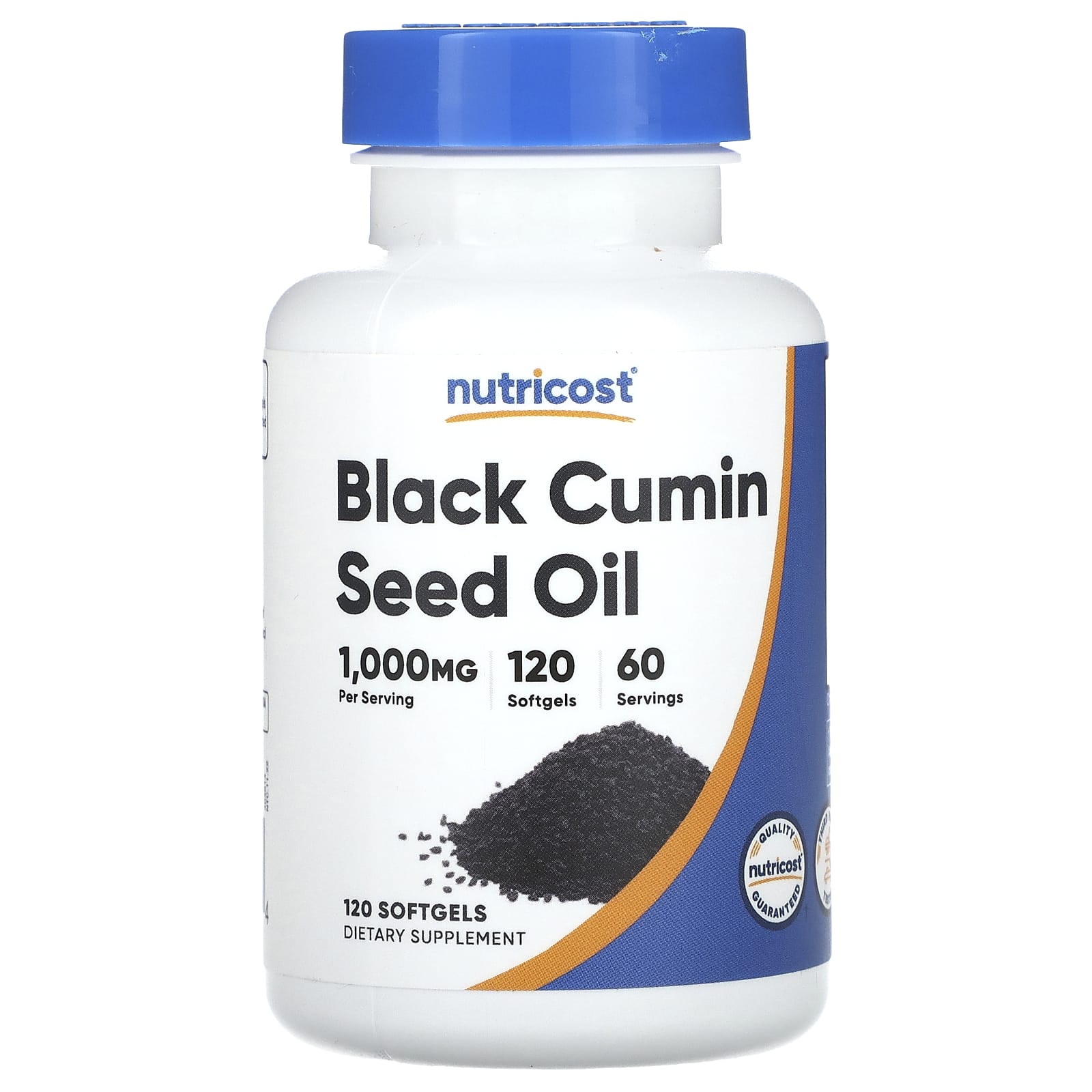 Nutricost, Black Cumin Seed Oil, 1,000 mg, 120 Softgels (500 mg per Softgel) - B09TG1C7F7