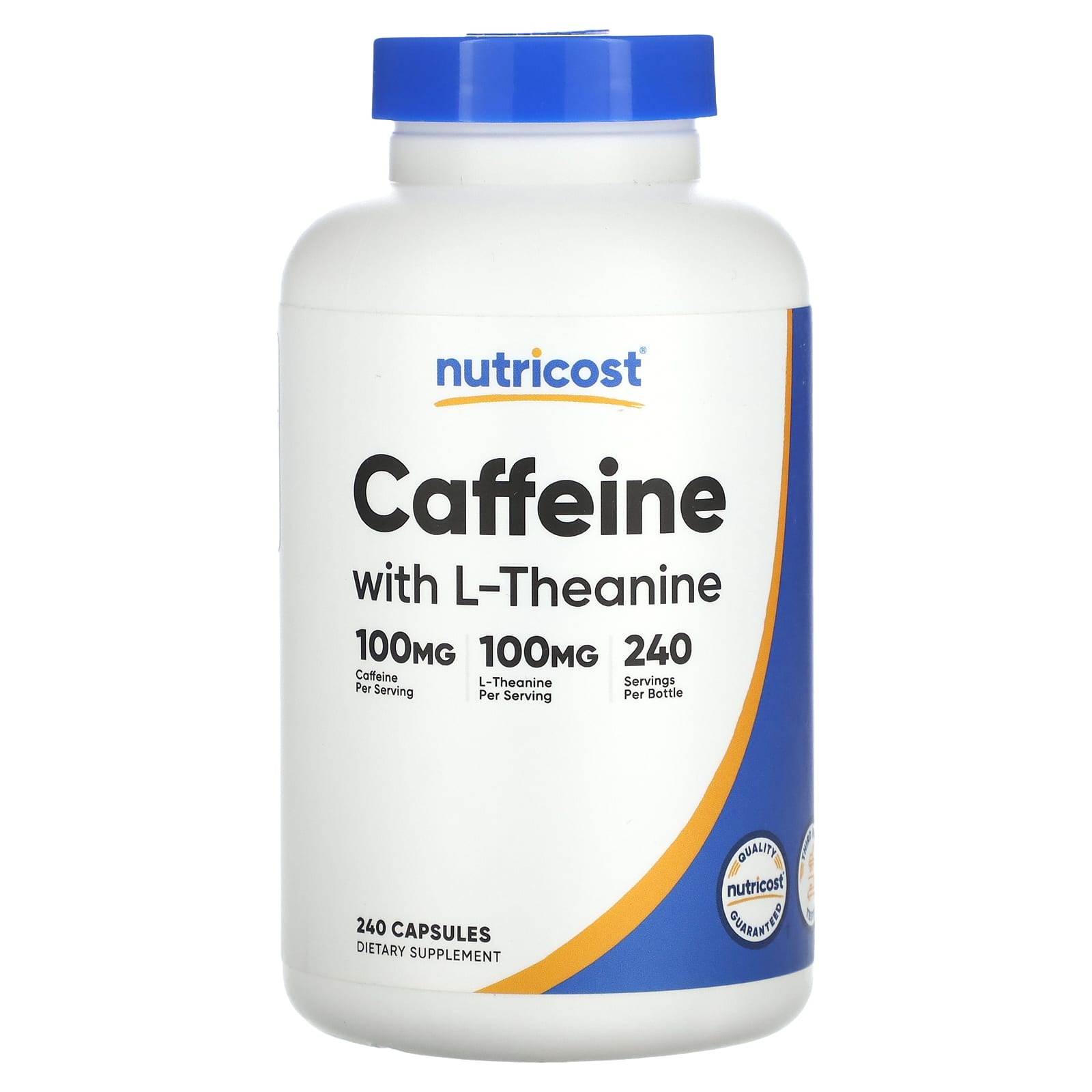 Nutricost, Caffeine With L-Theanine, 240 Capsules - B08YJ9QHG2