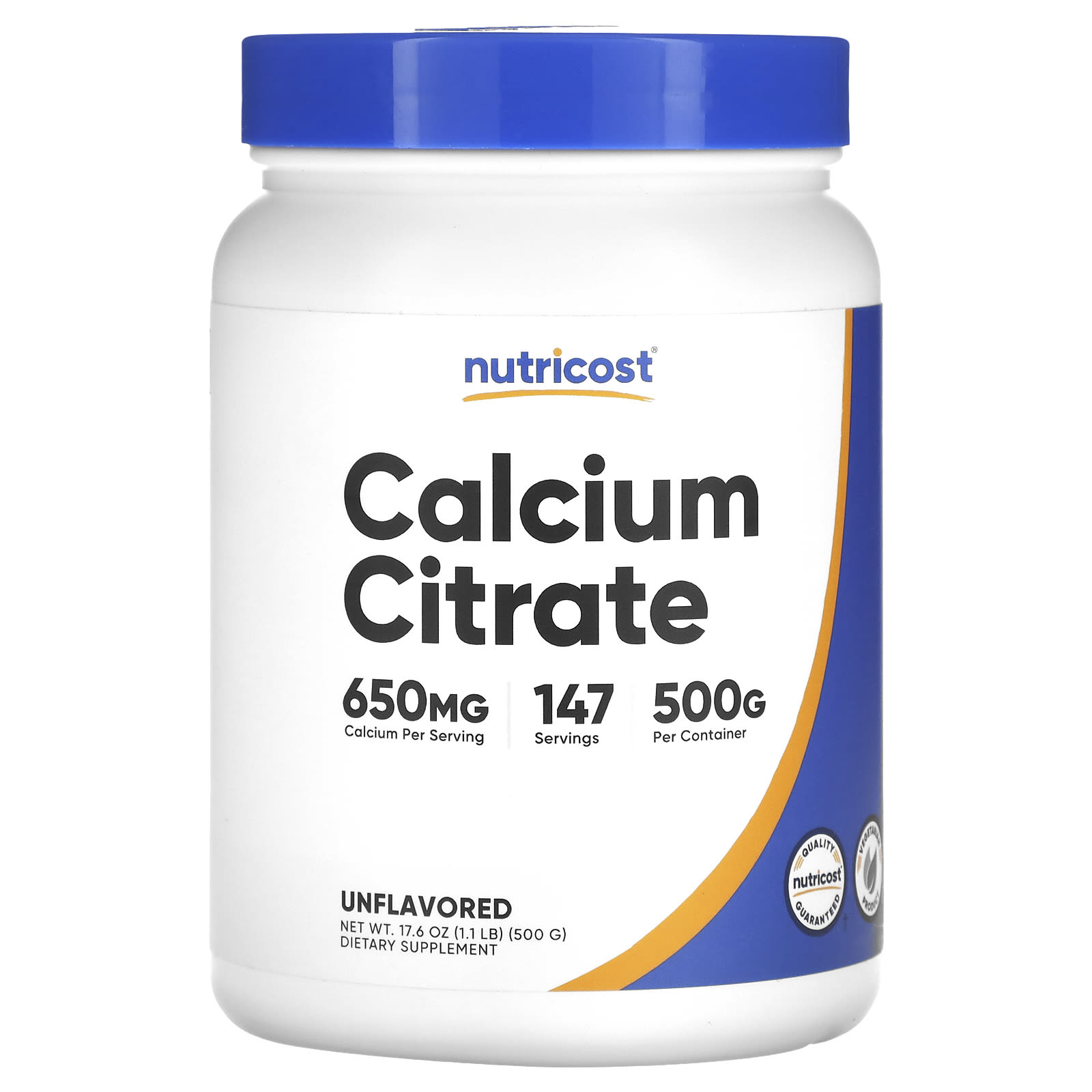 Nutricost, Calcium Citrate, Unflavored, 17.6 oz (500 g) - B06XTXB5RL