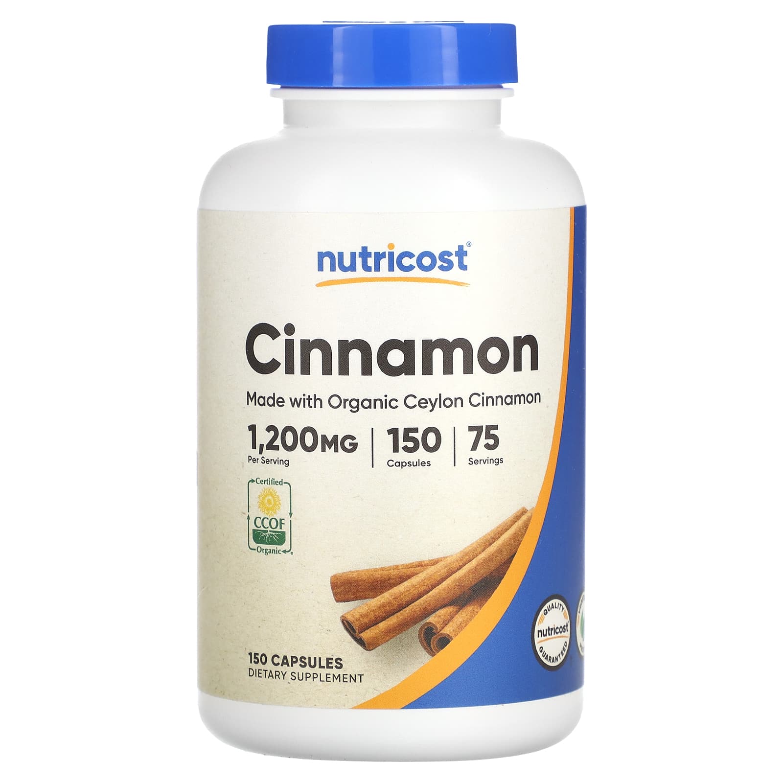 Nutricost, Cinnamon, 1,200 mg, 150 Capsules (600 mg per Capsule) - B07W4MLXL7