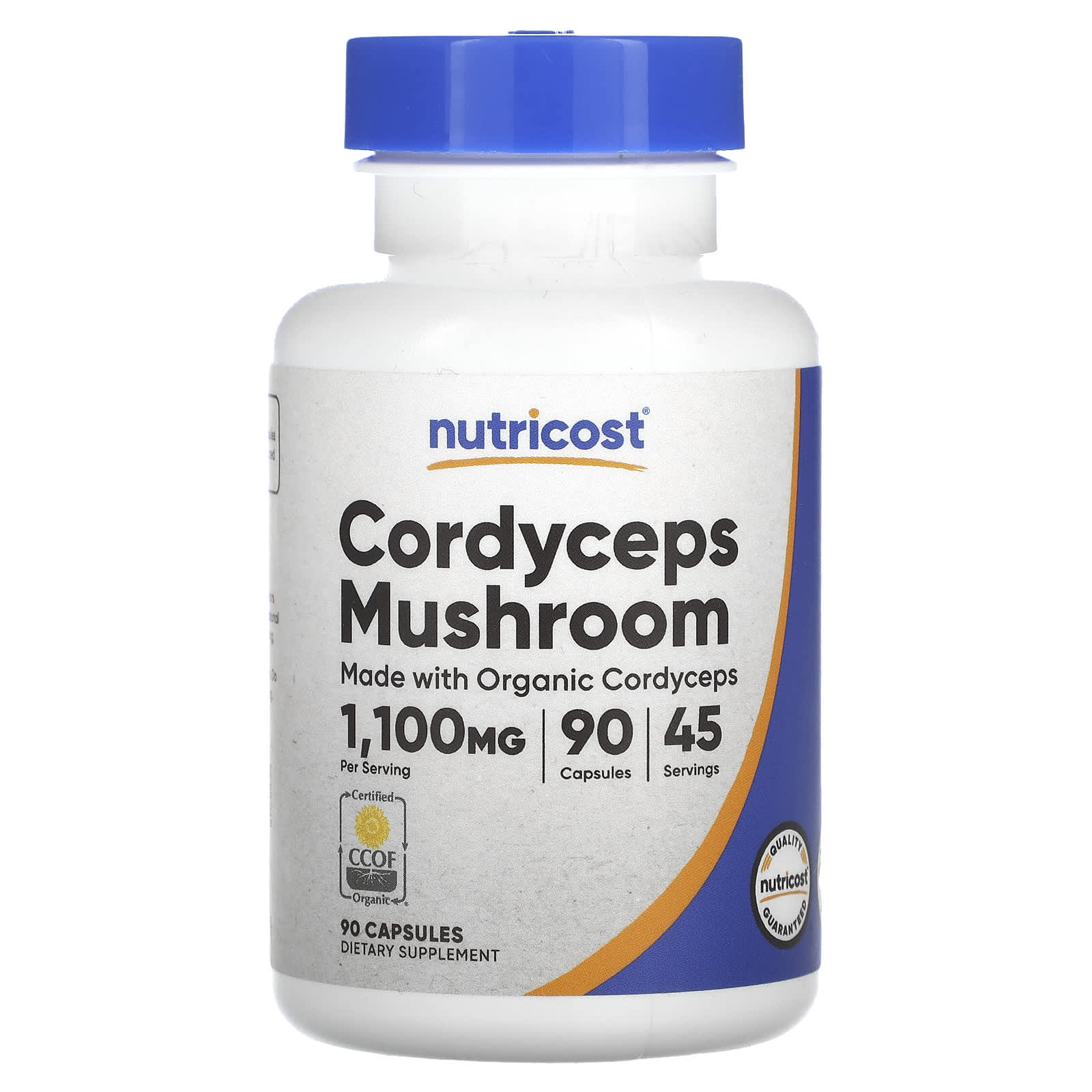 Nutricost, Cordyceps Mushroom, 1,100 mg, 90 Capsules (550 mg per Capsule) - B08JH8MNCH