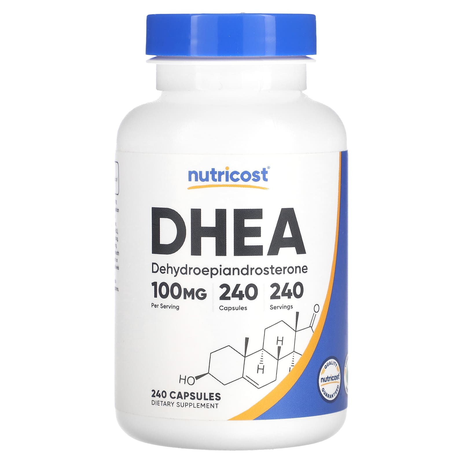 Nutricost, DHEA , 100 mg , 240 Capsules - B08HH6QNKR