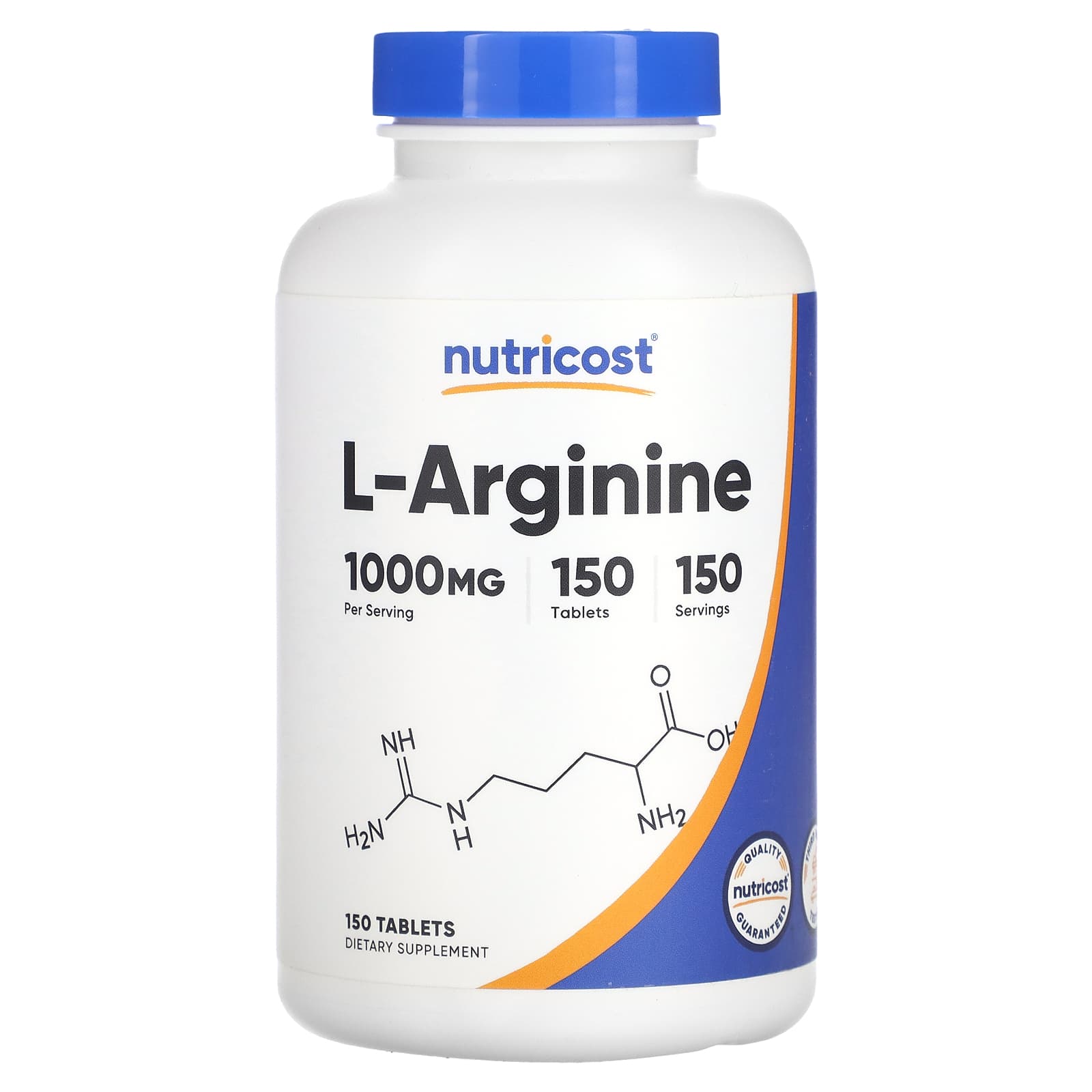 Nutricost, L-Arginine, 1,000 mg, 150 Tablets - B07W8XM8H1