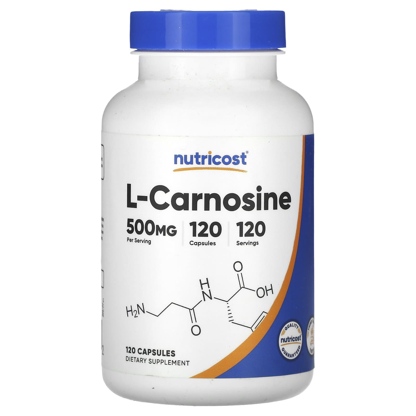 Nutricost, L-Carnosine, 500 mg, 120 Capsules - B07XSHFN58