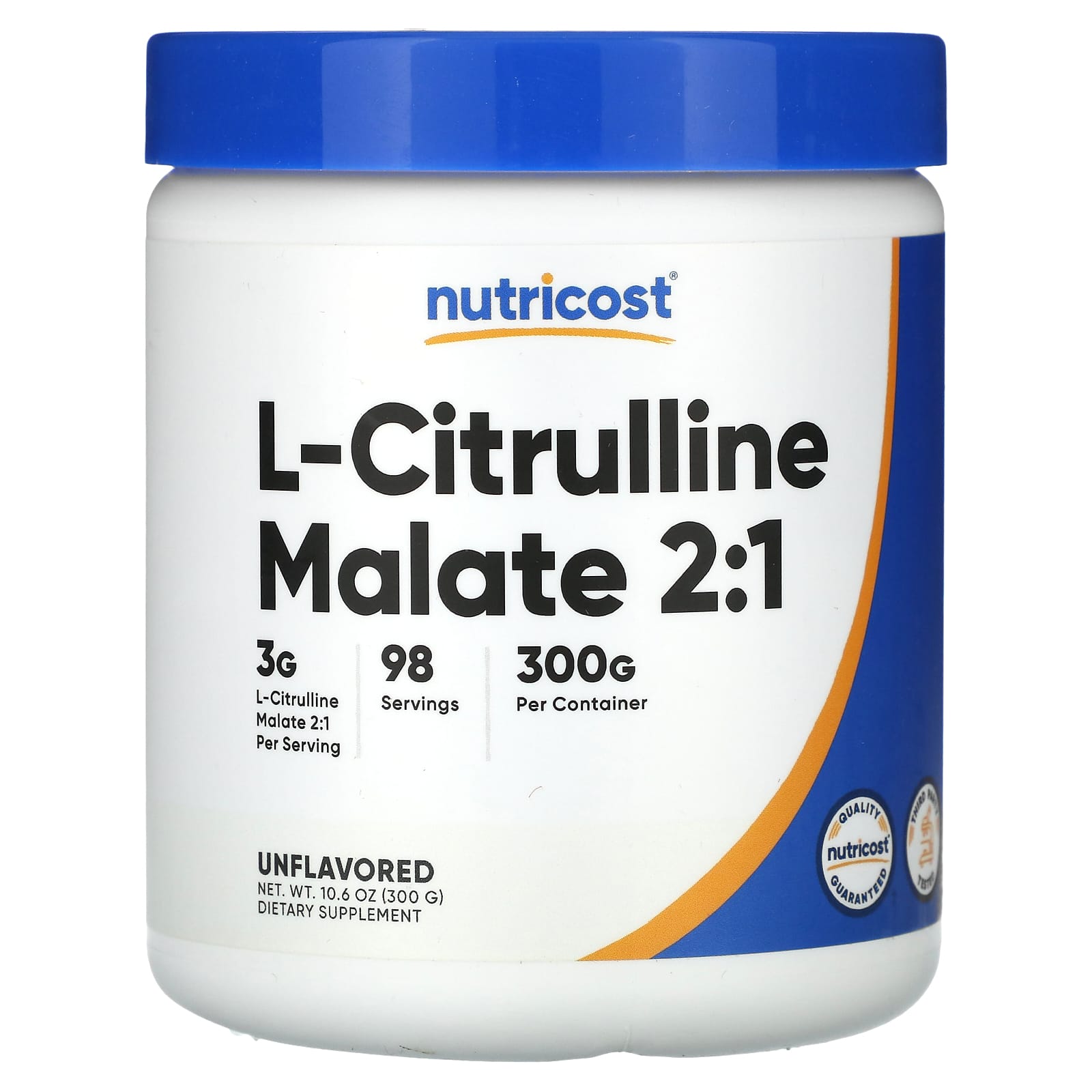 Nutricost, L-Citrulline Malate 2:1, Unflavored, 10.6 oz (300 g) - B00N1A2JM8
