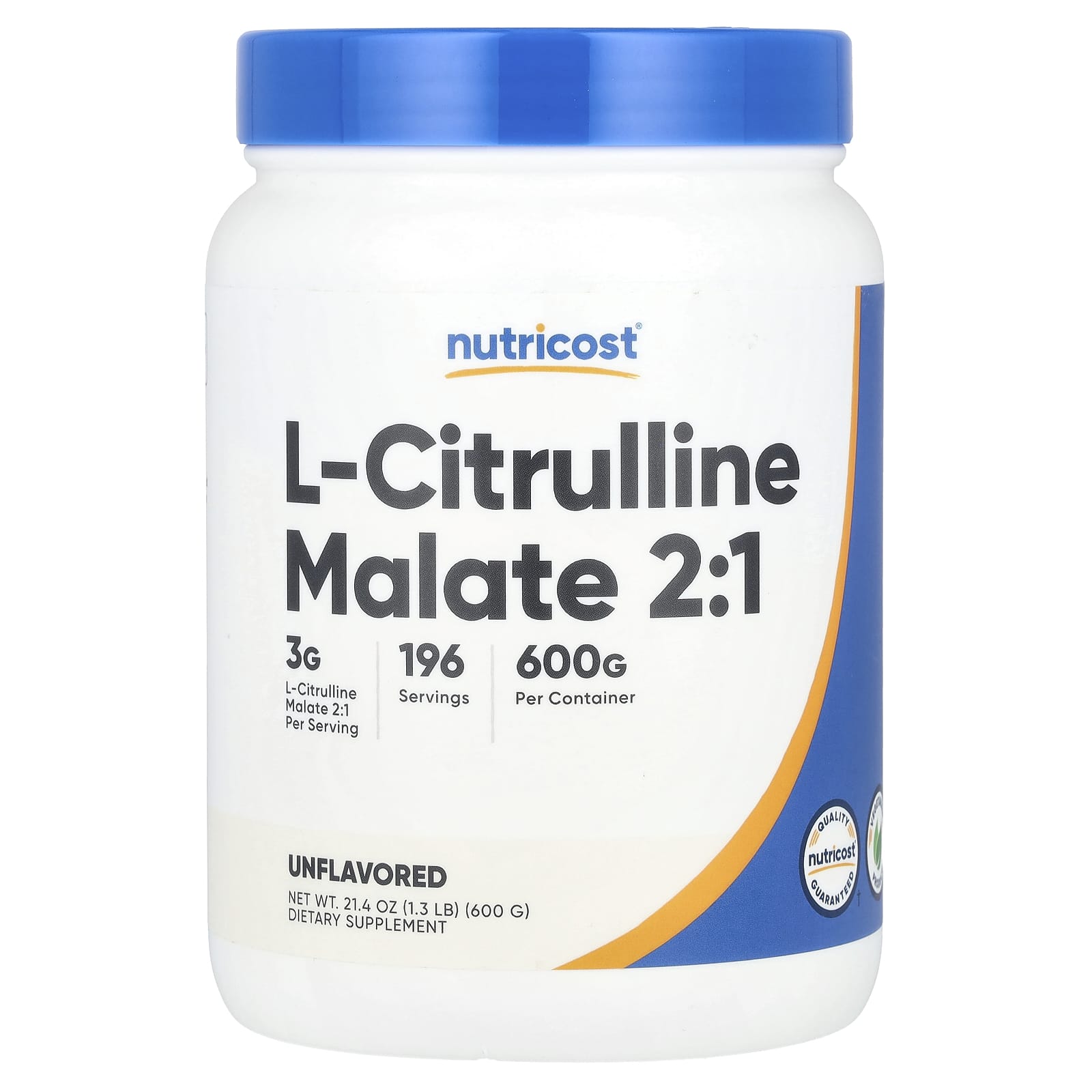 Nutricost, L-Citrulline Malate 2:1, Unflavored, 21.4 oz (600 g) - B010RIW67O