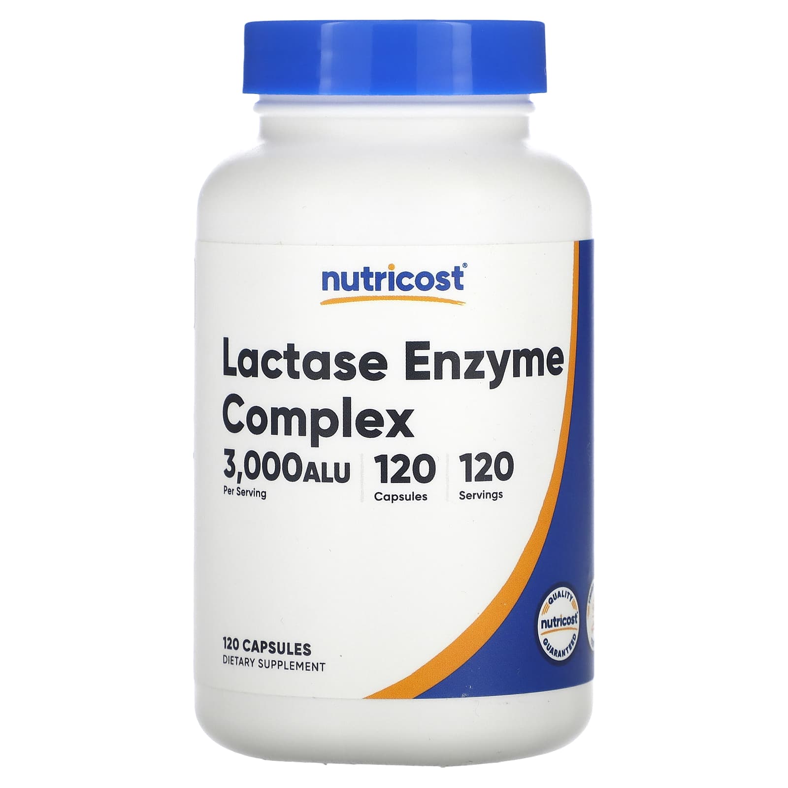 Nutricost, Lactase Enzyme Complex, 3,000 ALU, 120 Capsules - B076CV19JV