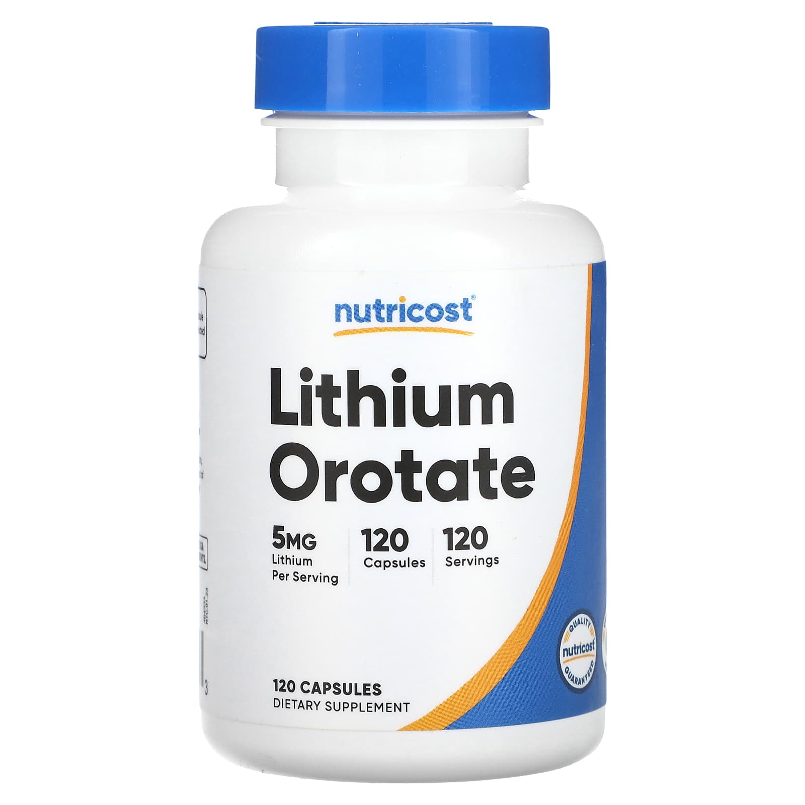 Nutricost, Lithium Orotate, 5 mg, 120 Capsules - B09L2PCWGS