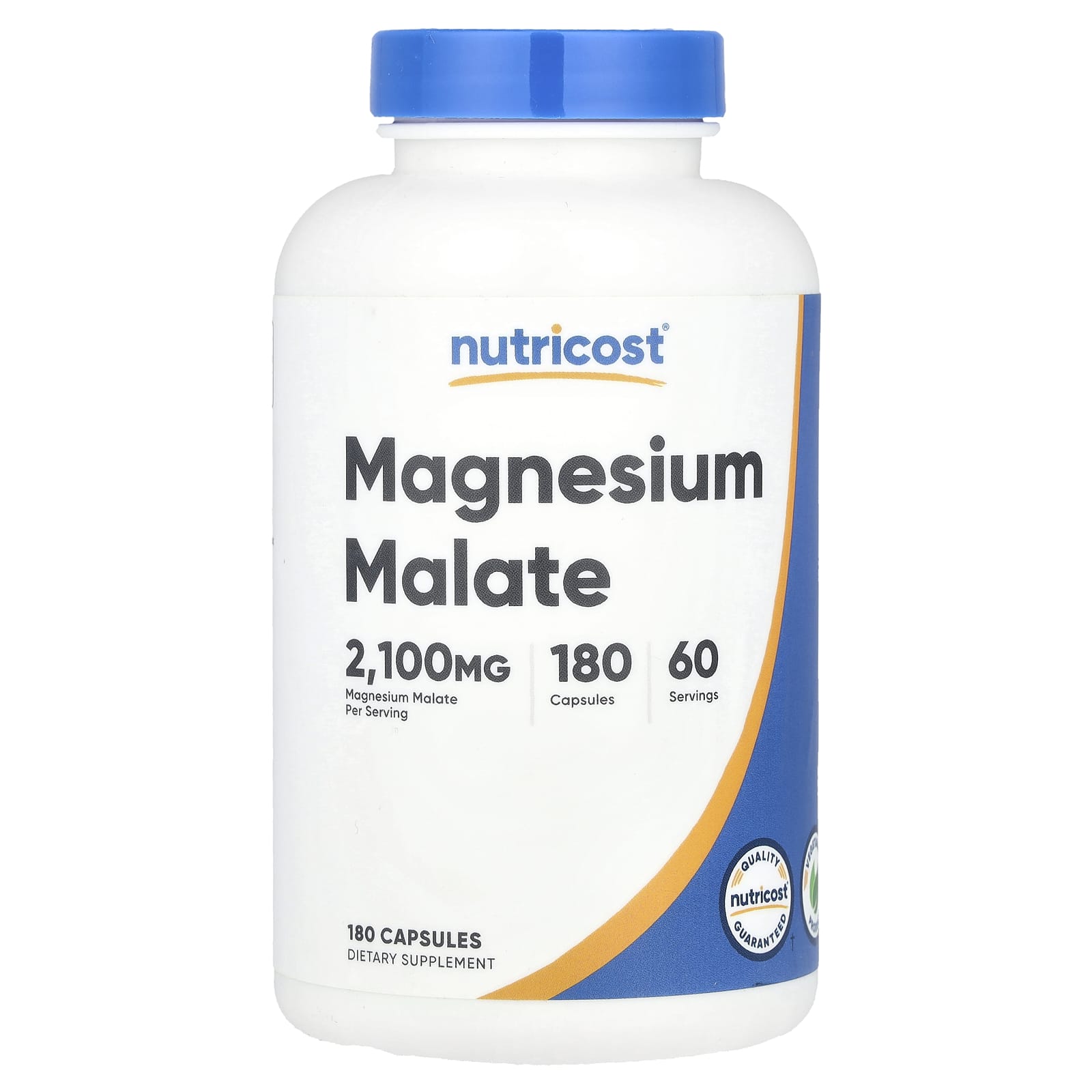 Nutricost, Magnesium Malate, 2,100 mg, 180 Capsules (700 mg per Capsule) - B09SK94649