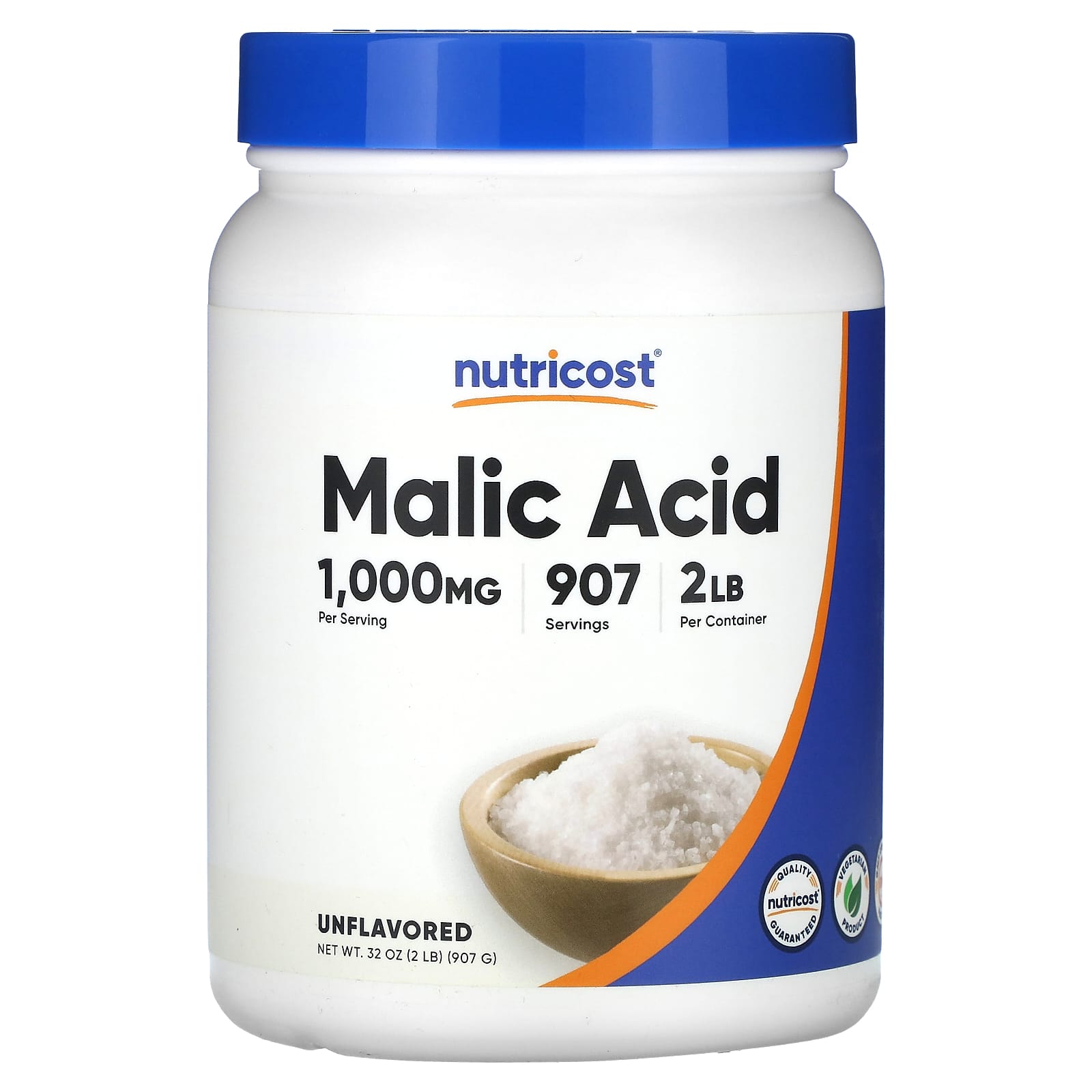 Nutricost, Malic Acid, Unflavored, 32 oz (907 g) - B094DXP1VD