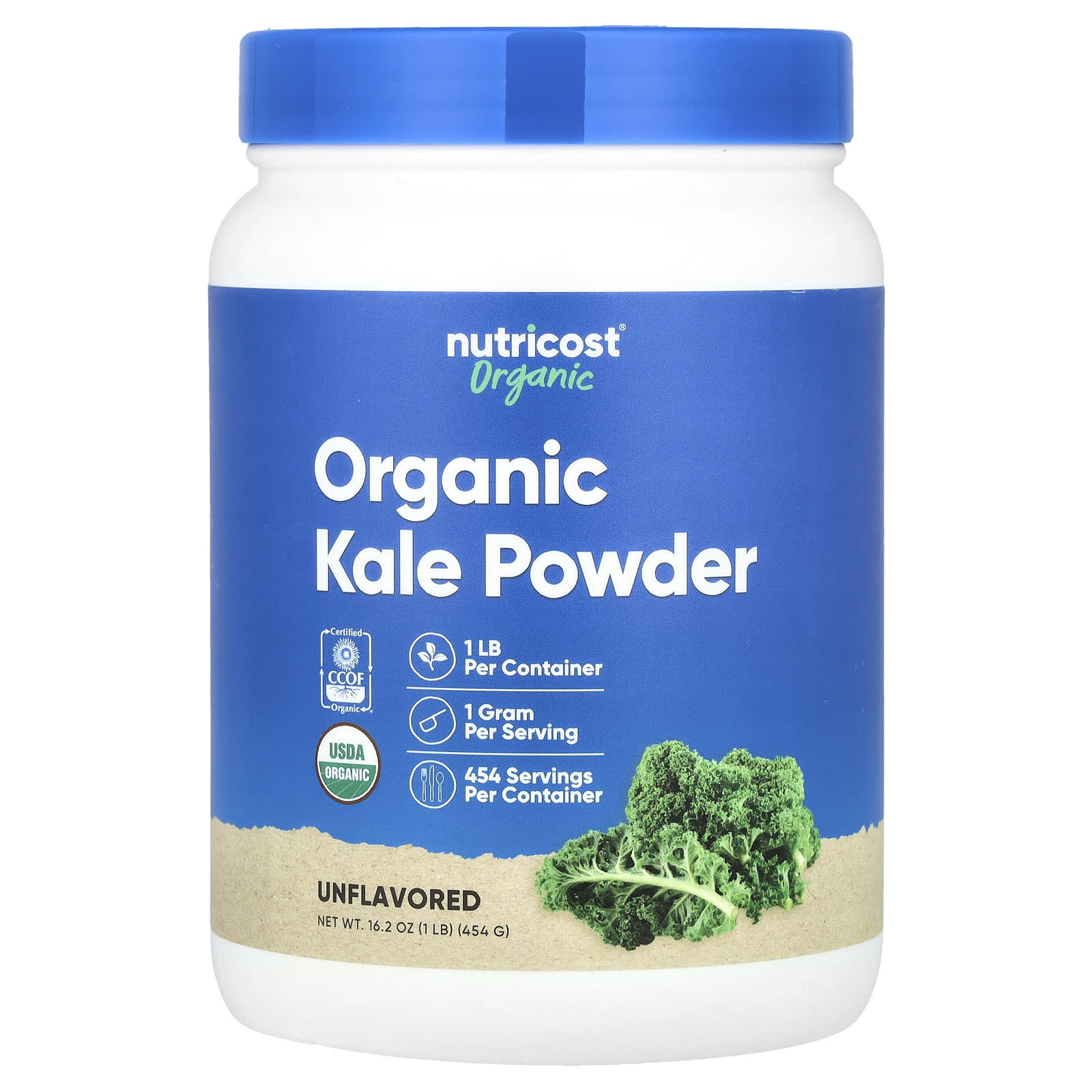 Nutricost, Organic Kale Powder, Unflavored, 16.2 oz (454 g) - B073ZM351W