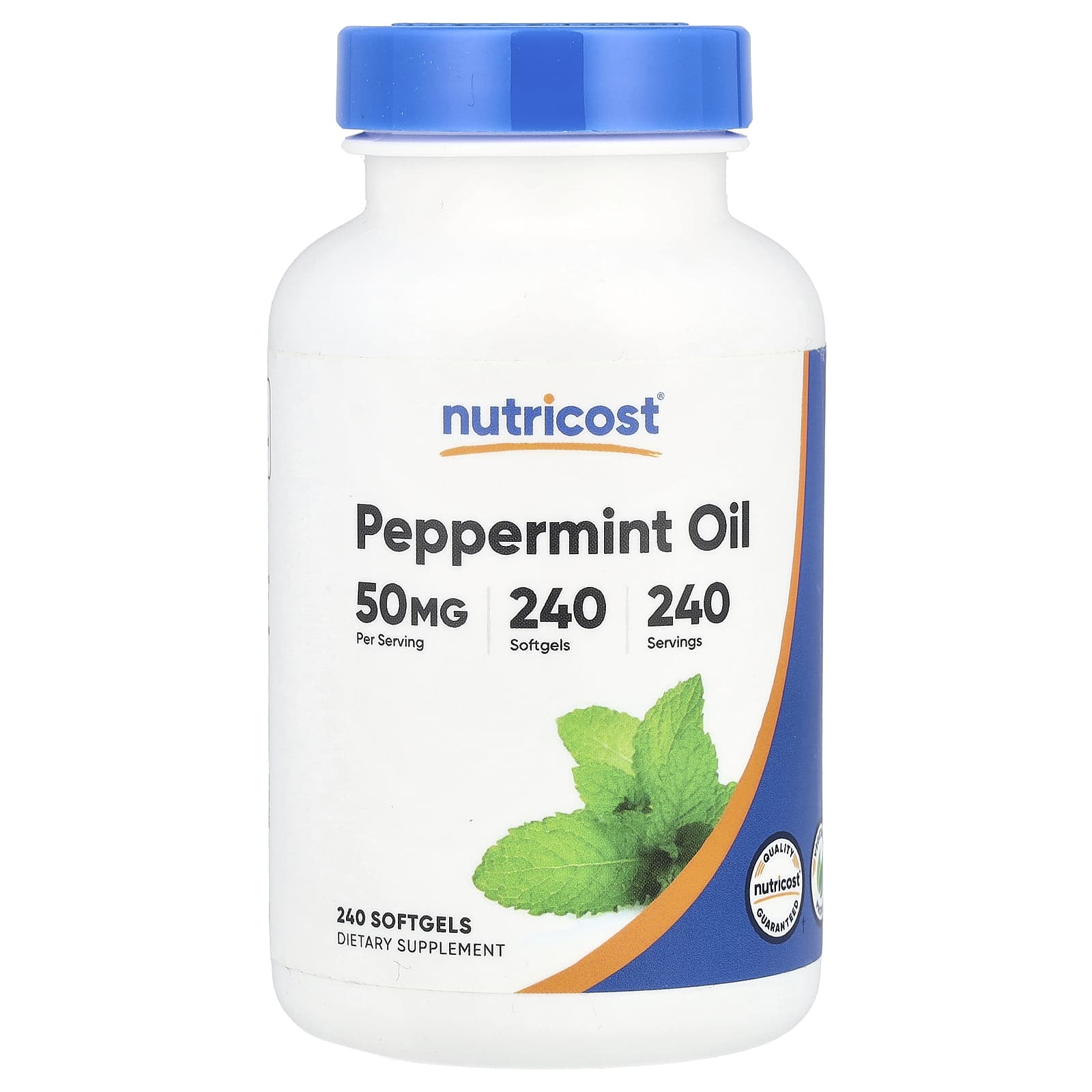 Nutricost, Peppermint Oil, 50 mg, 240 Softgels