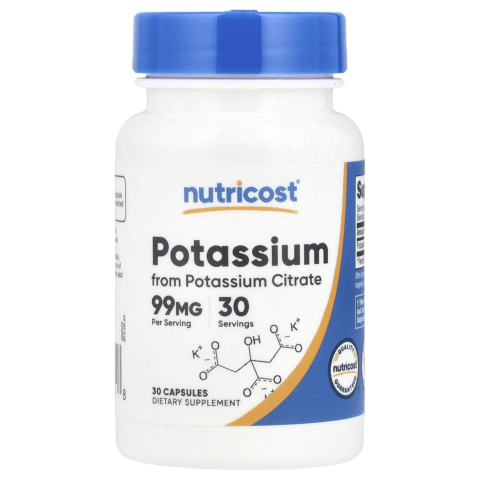 Nutricost, Potassium, 99 mg , 30 Capsules - B0F274SR5N