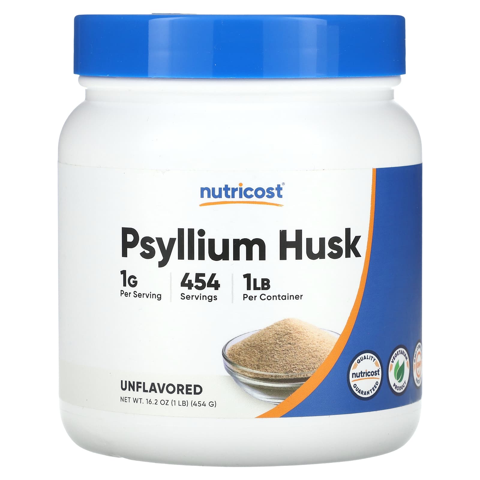 Nutricost, Psyllium Husk, Unflavored, 16.2 oz (454 g) - B07MKZD9LR