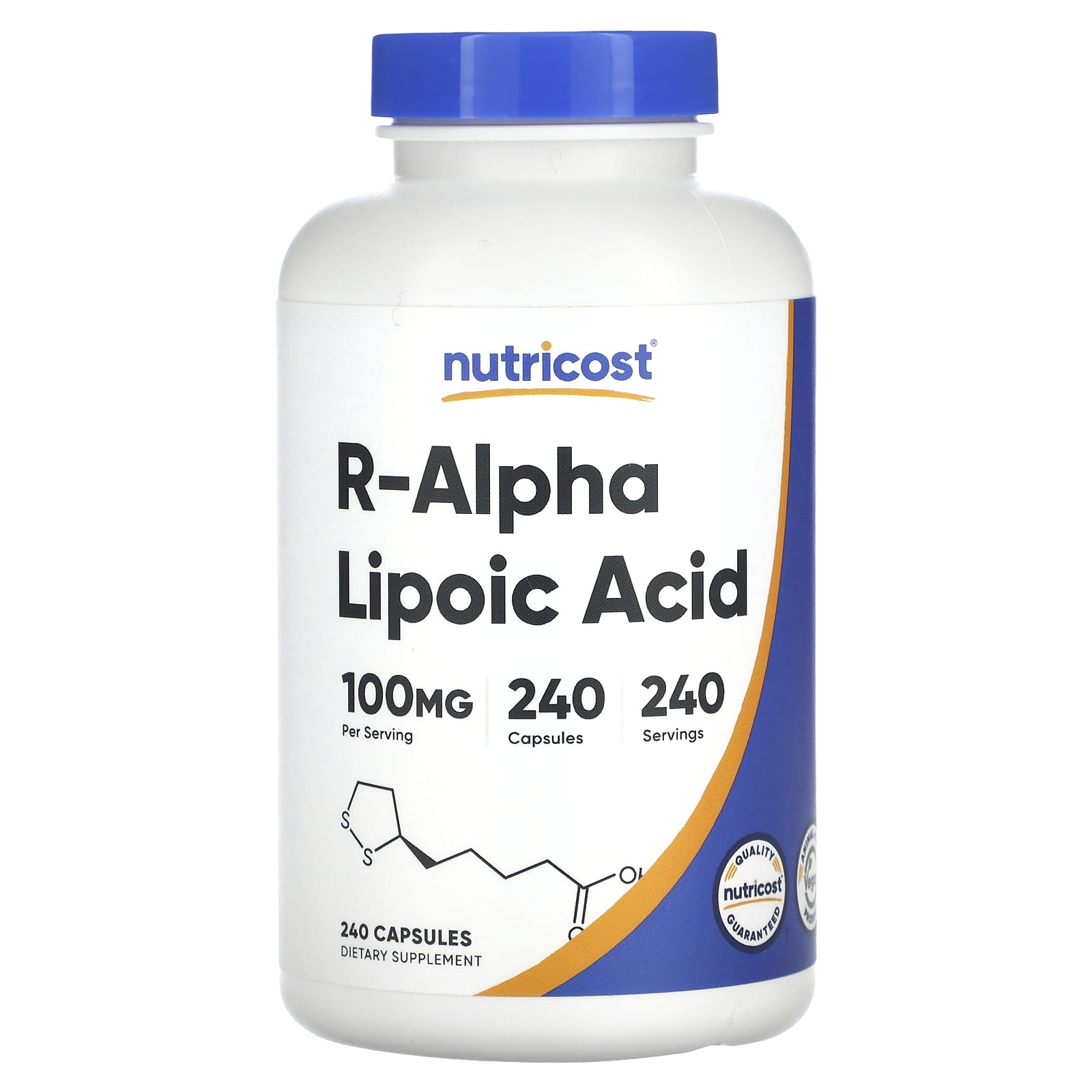 Nutricost, R-Alpha Lipoic Acid, 100 mg, 240 Capsules - B09NS3KBNH