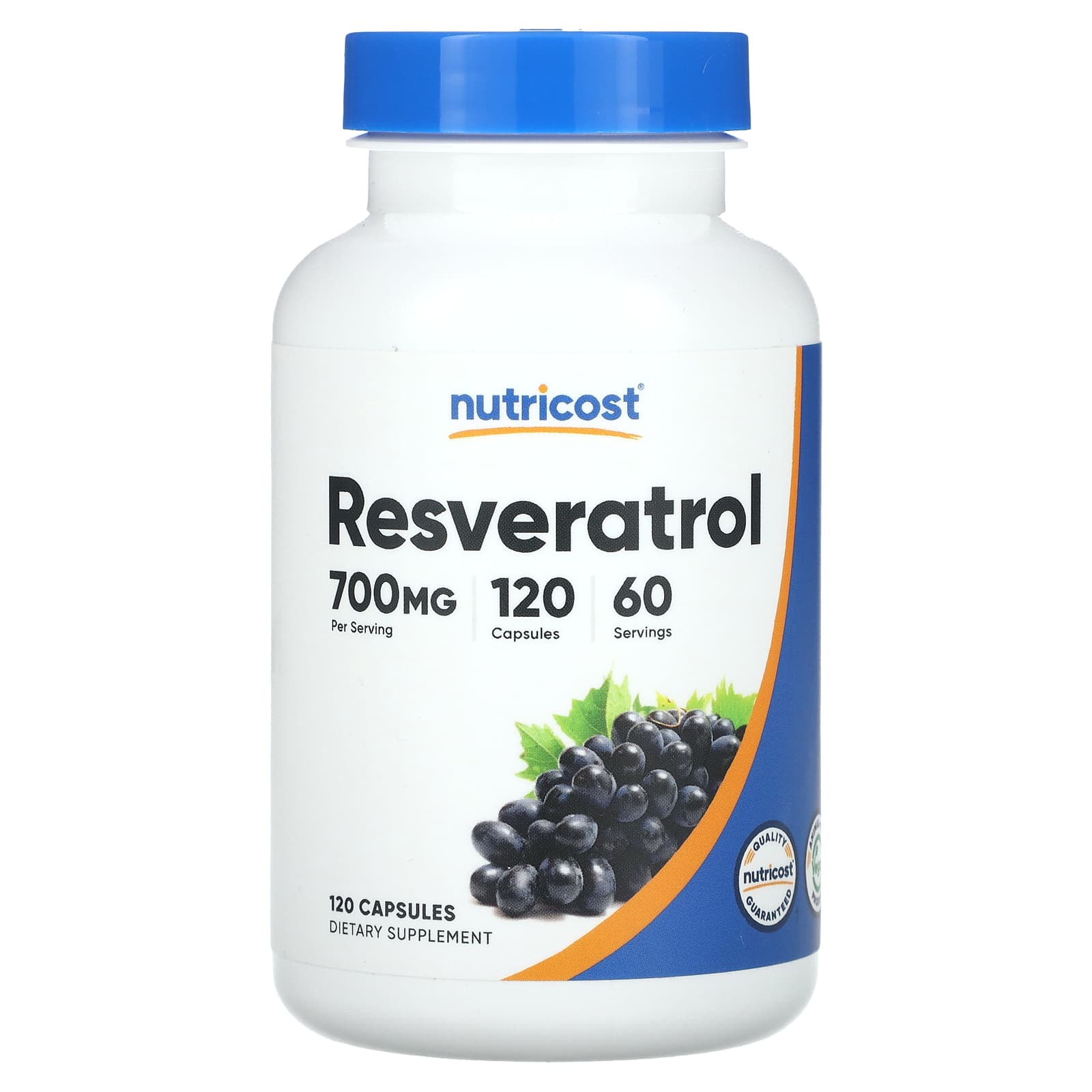 Nutricost, Resveratrol, 700 mg, 120 Capsules (350 mg per Capsule) - B01A9DX40K
