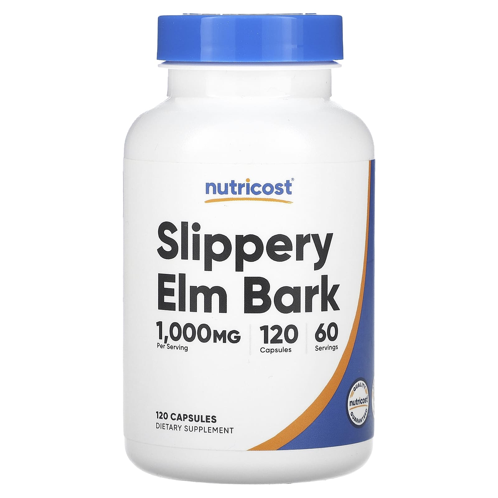 Nutricost, Slippery Elm Bark, 1,000 mg, 120 Capsules (500 mg per Capsule) - B08TR232JH
