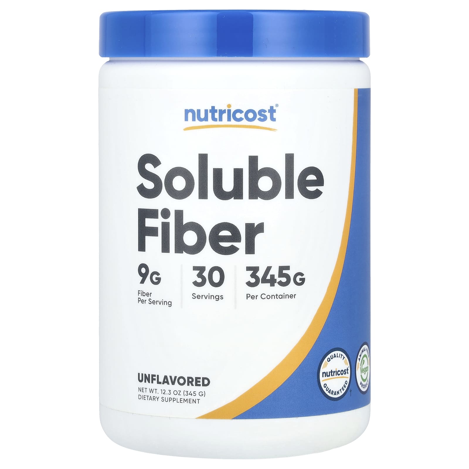 Nutricost, Soluble Fiber, Unflavored, 12.3 oz (345 g), Dietary Supplement - B0D7FPL43V
