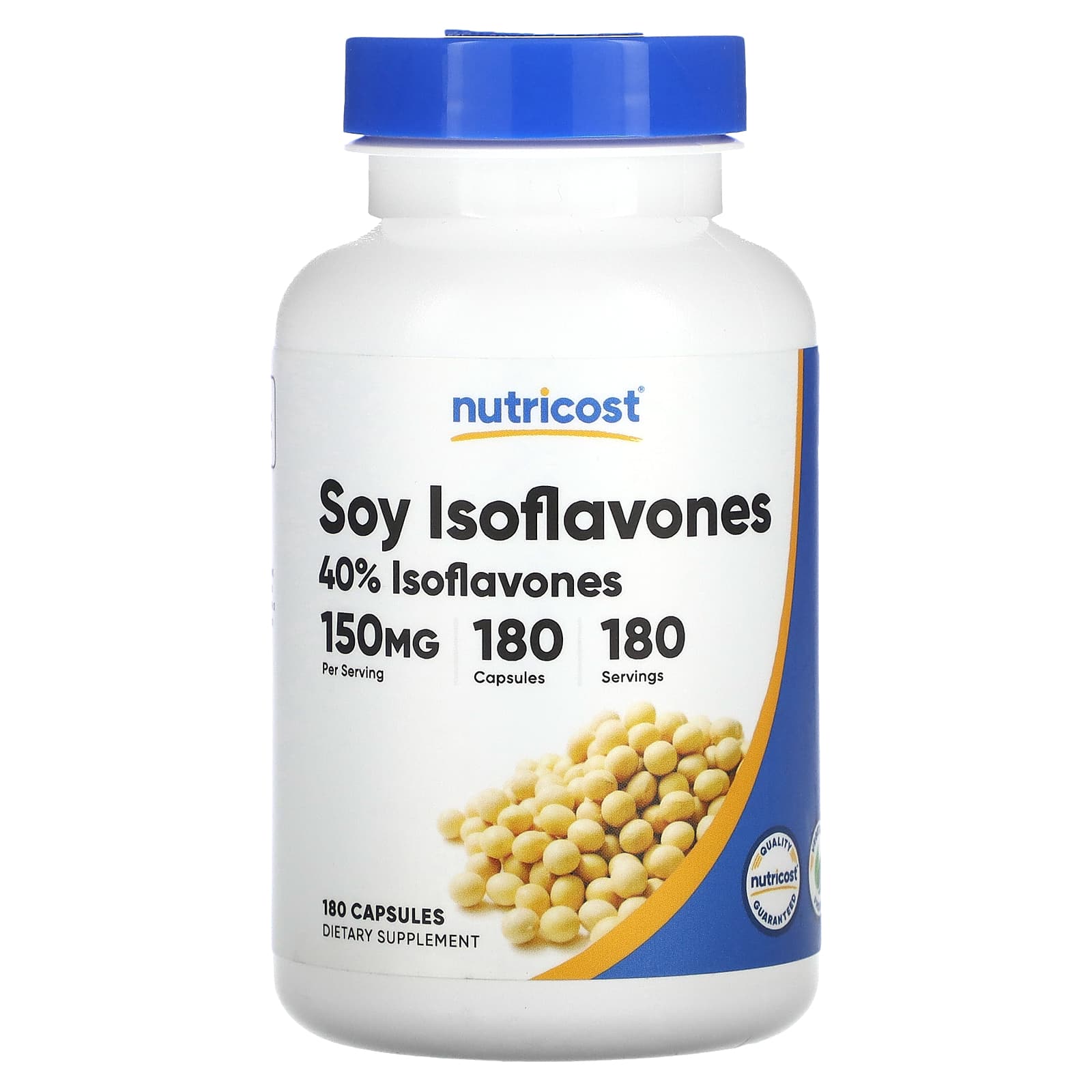 Nutricost, Soy Isoflavones, 150 mg, 180 Capsules - B09NS3PKCH