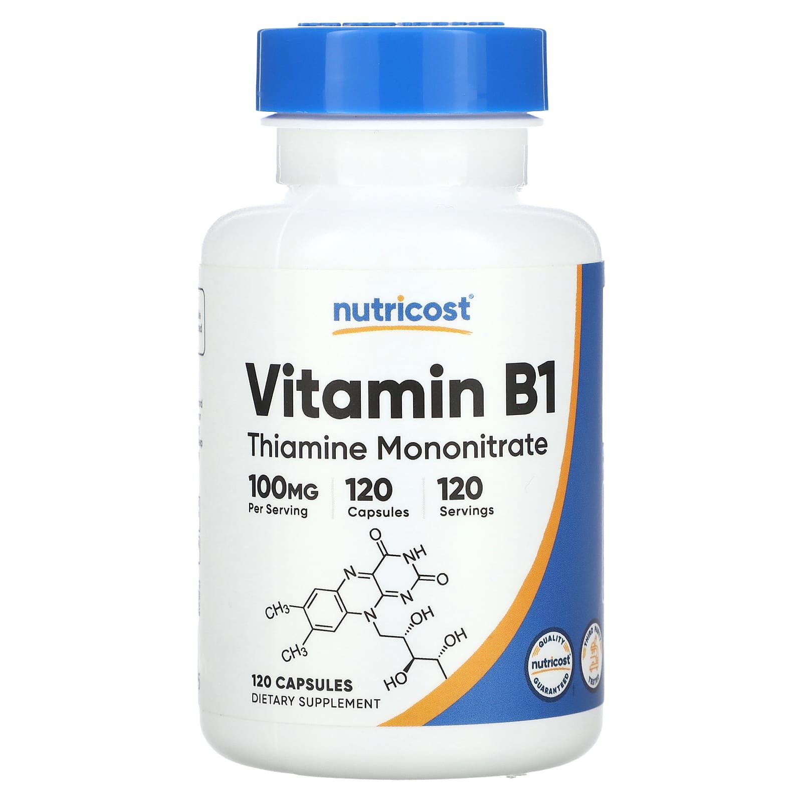Nutricost, Vitamin B1, 100 mg, 120 Capsules - B07L1C5JHZ