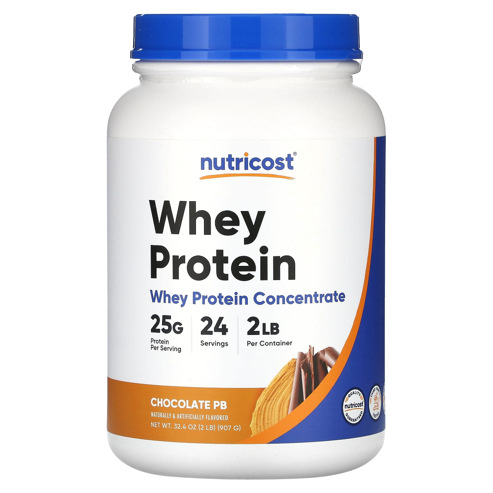 Nutricost, Whey Protein, Chocolate PB, 2 lb (907 g) - B08B13XQ2J
