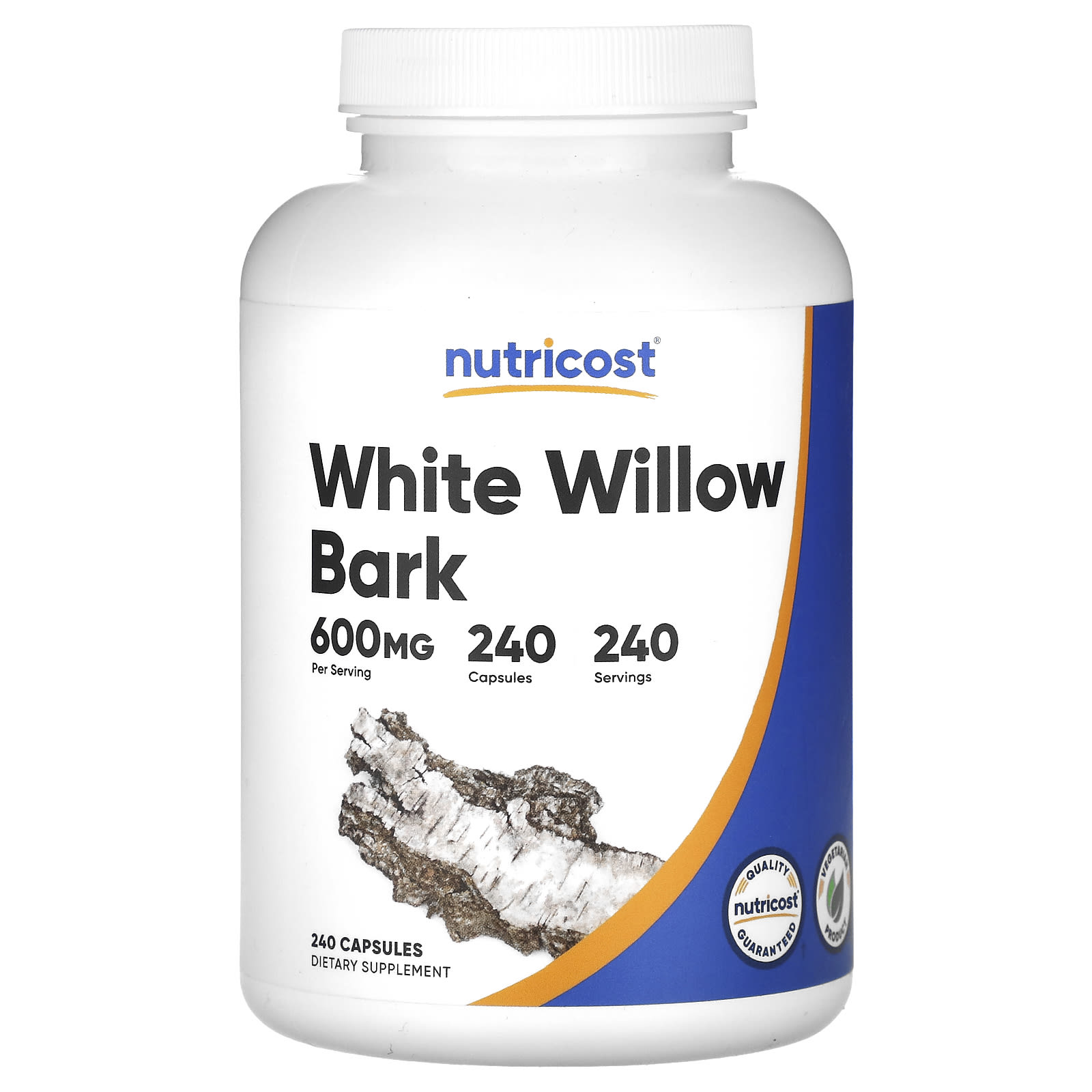 Nutricost, White Willow Bark, 600 mg, 240 Capsules - B08Z6CPV35