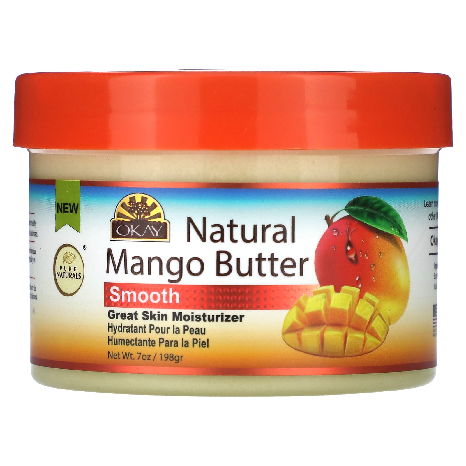 Okay Pure Naturals, Natural Mango Butter, Smooth, 7 oz (198 g) - B00CGILEAY