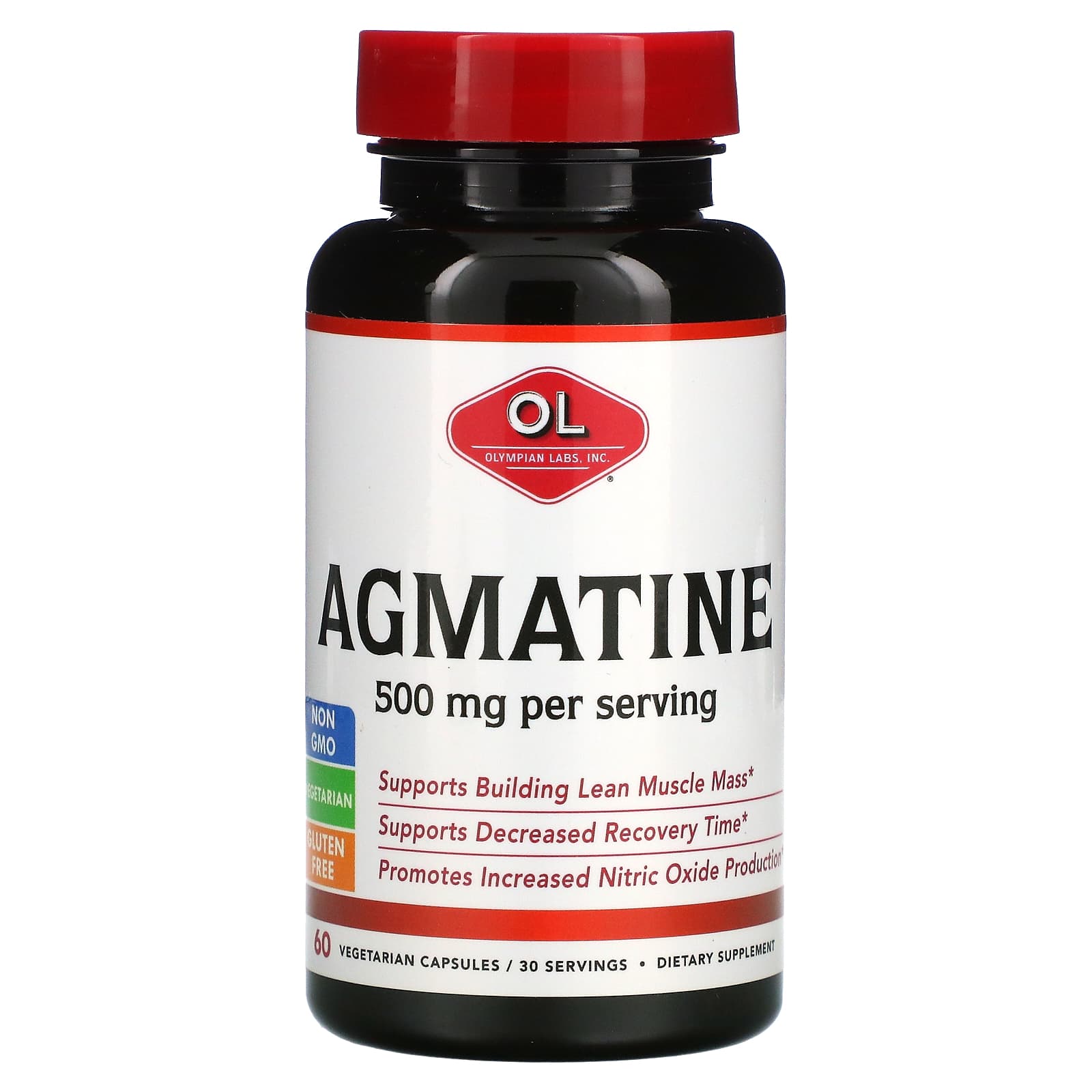 Olympian Labs, Agmatine, 500 mg, 60 Vegetarian Capsules (250 mg per Capsule) - B000UZVV8U