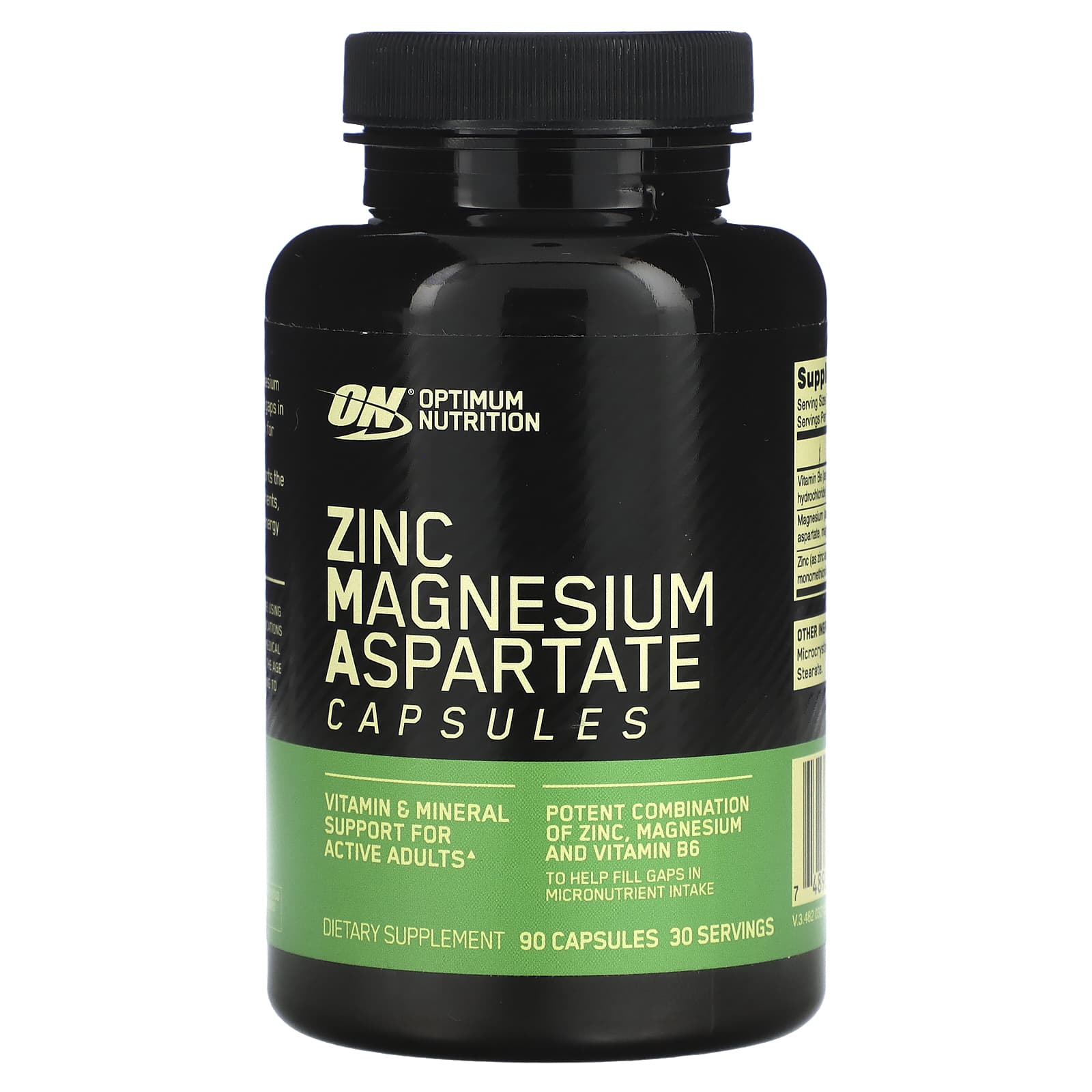 Optimum Nutrition, Zinc Magnesium Aspartate, 90 Capsules - B002DYIZF8