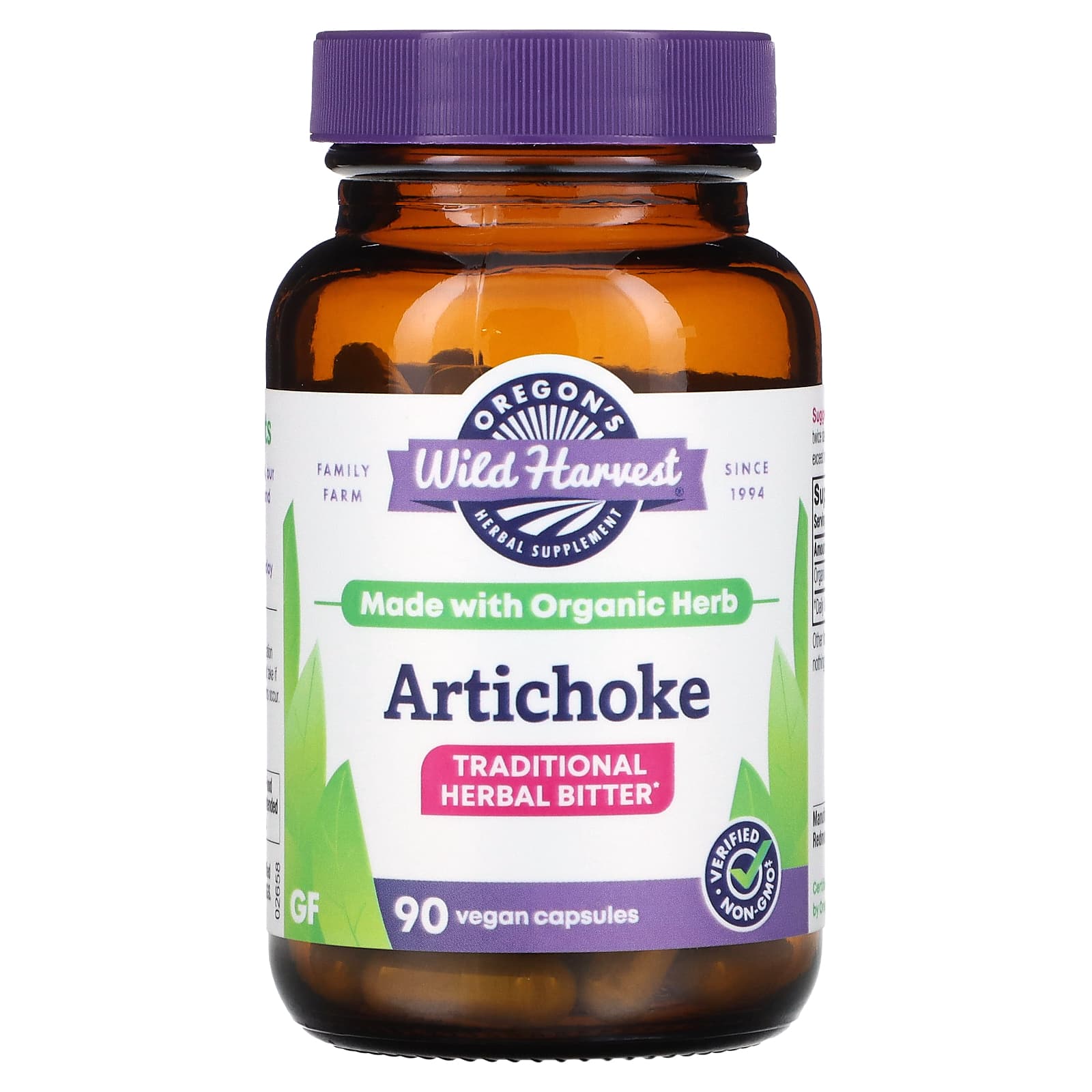Oregon's Wild Harvest, Artichoke, 90 Vegan Capsules - B00DRJXZFI