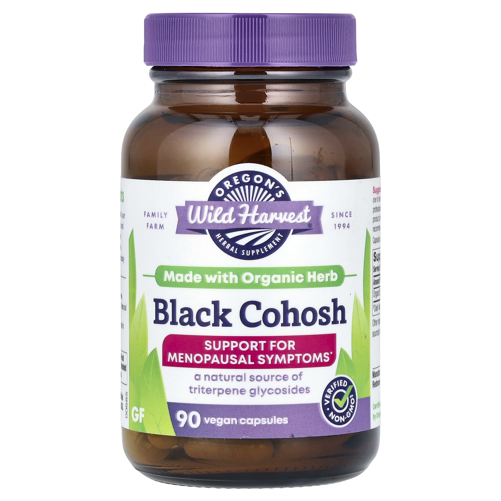 Oregon's Wild Harvest, Black Cohosh, 90 Vegan Capsules - B000OO7CXU