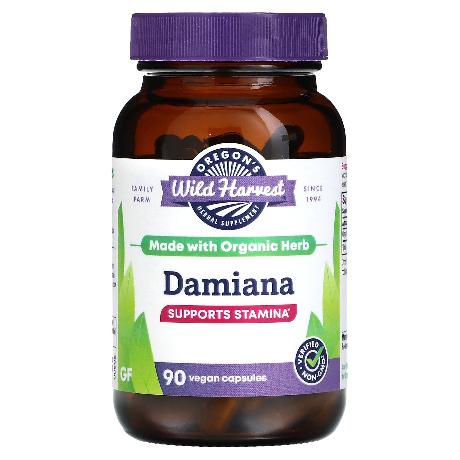 Oregon's Wild Harvest, Damiana, 90 Vegan Capsules - B00E3BVUQA
