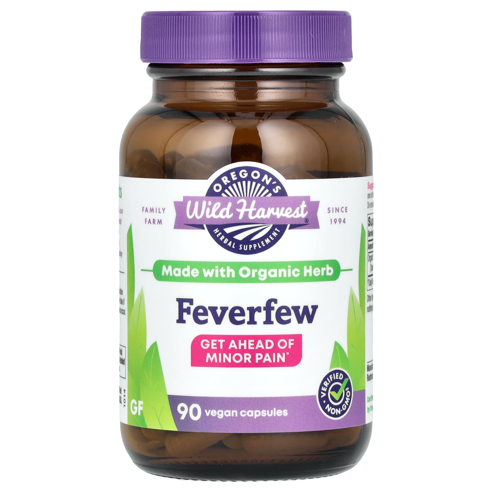 Oregon's Wild Harvest, Feverfew, 90 Vegan Capsules - B003TXNVZQ