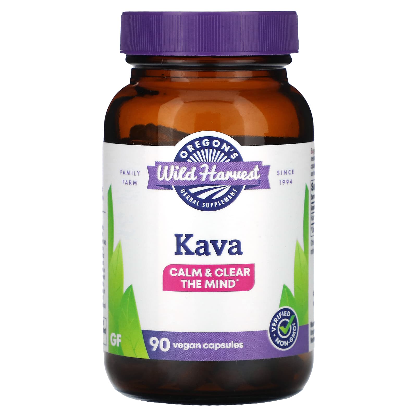 Oregon's Wild Harvest, Kava, 90 Vegan Capsules - B0028D0YVM