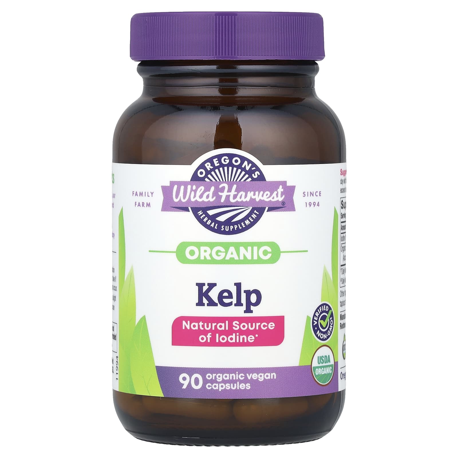 Oregon's Wild Harvest, Organic Kelp, 90 Organic Vegan Capsules - B00C0TC610