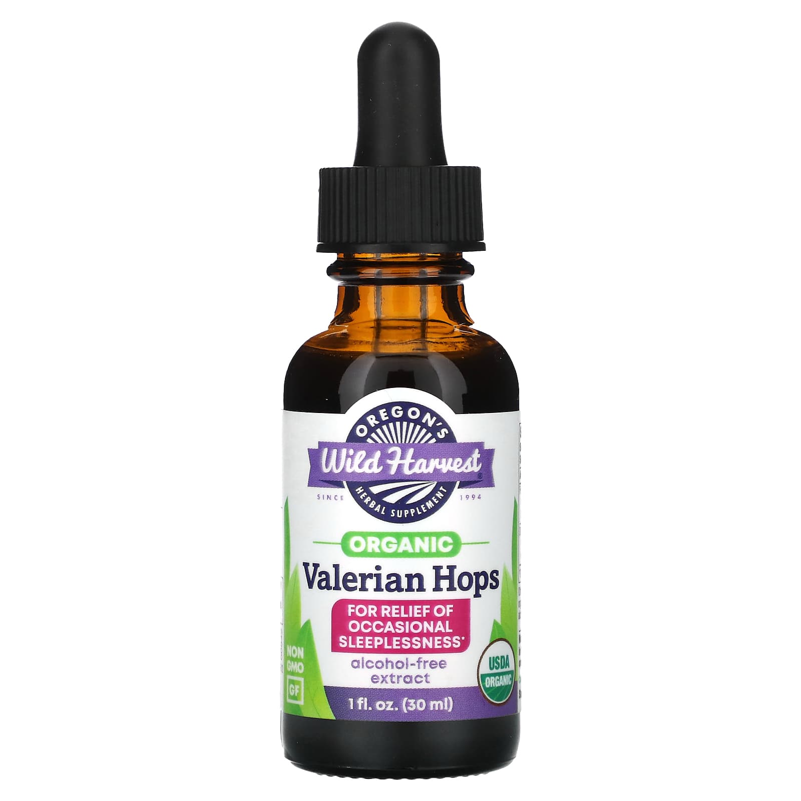Oregon's Wild Harvest, Organic Valerian Hops, 1 fl oz (30 ml) - B00C0TEWEE