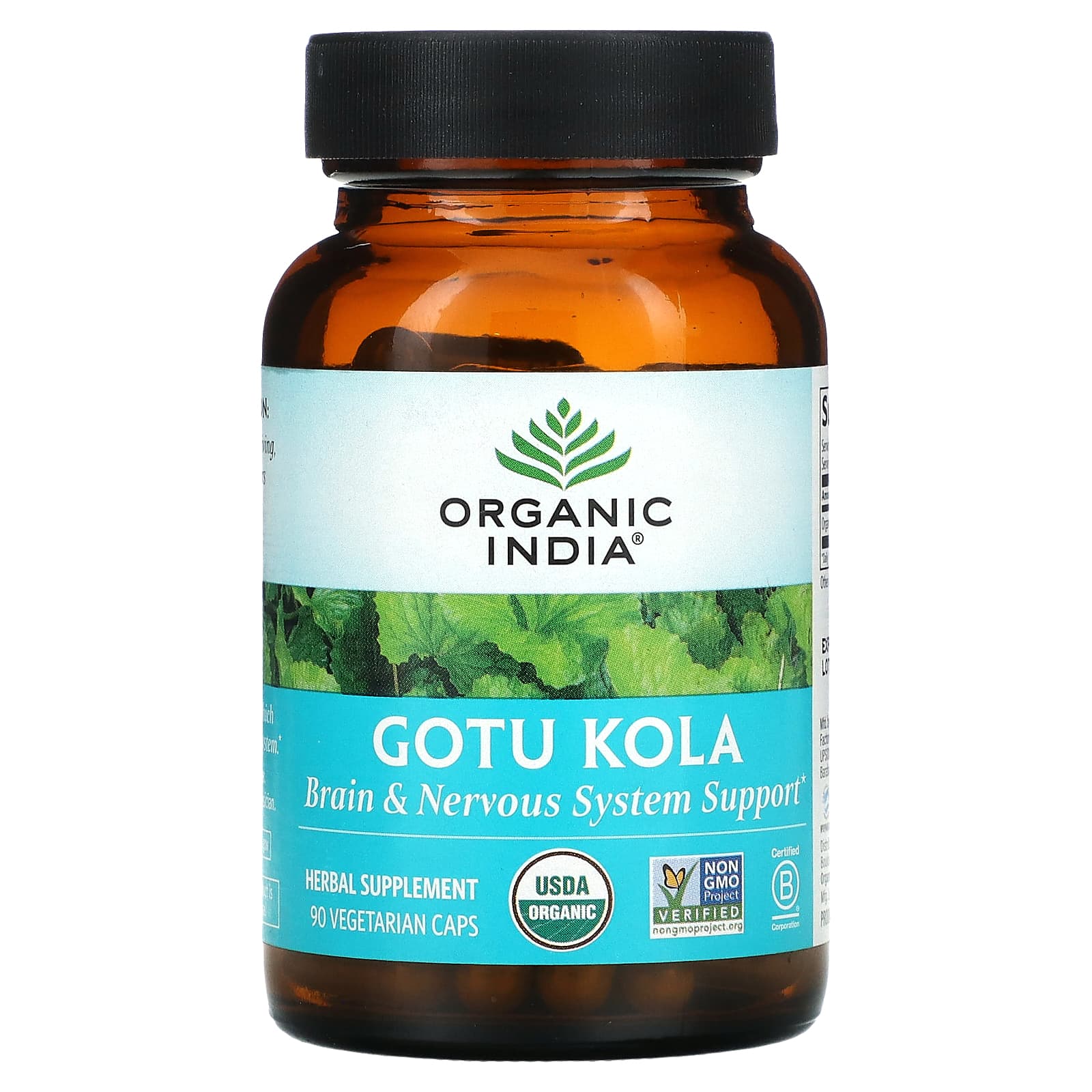 Organic India, Gotu Kola, 90 Vegetarian Caps - B003PG6OMO