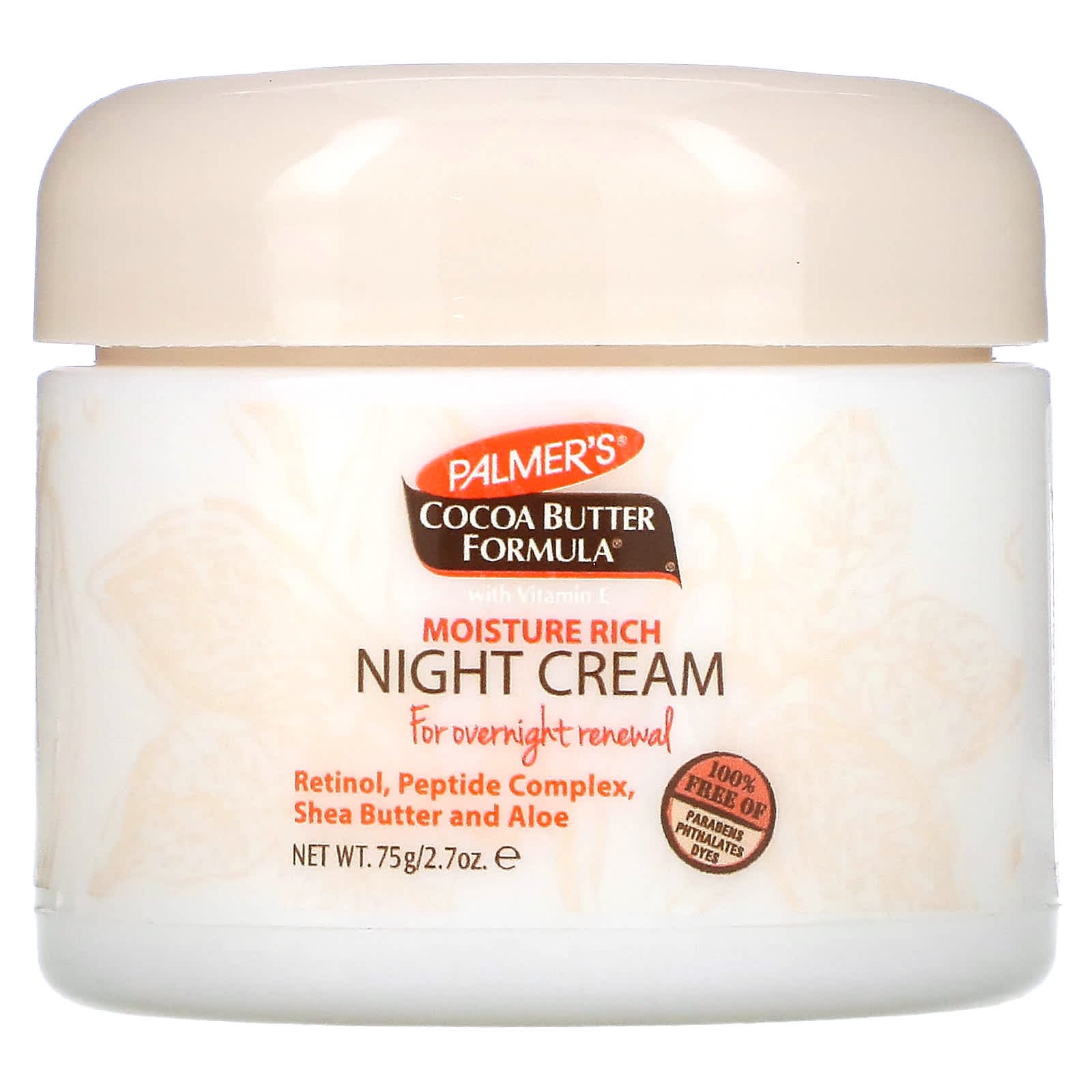 Palmer's, Cocoa Butter Formula with Vitamin E, Moisture Rich Night Cream, 2.7 oz (75 g) - B01KVZJ5UO