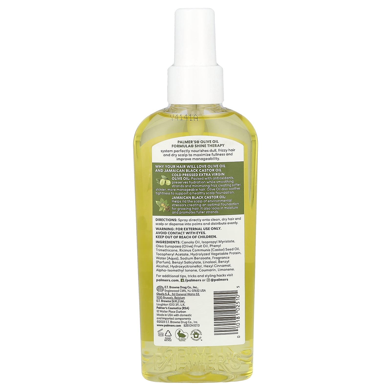 Palmer's, Olive Oil Formula® with Vitamin E, Conditioning Hair & Scalp Oil, Shine Therapy, 5.1 fl oz (150 ml) - B004Z0UMKE