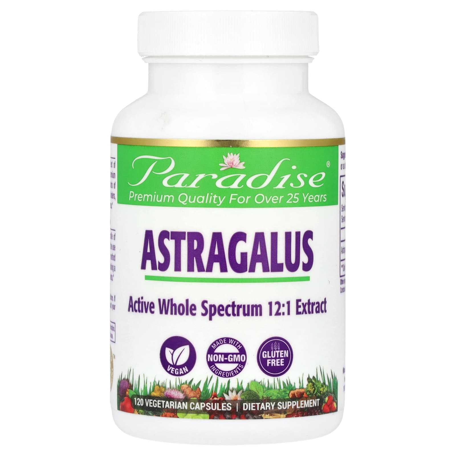 Paradise Herbs, Astragalus, 120 Vegetarian Capsules - B001FXOCBE