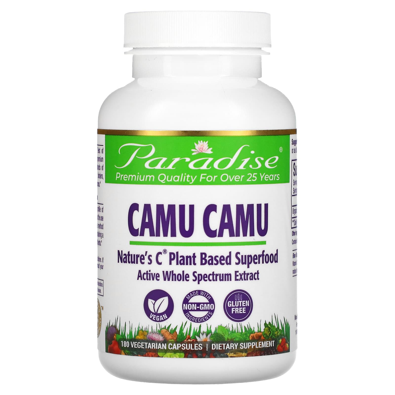 Paradise Herbs, Camu Camu, 180 Vegetarian Capsules - B08DLDNC5J