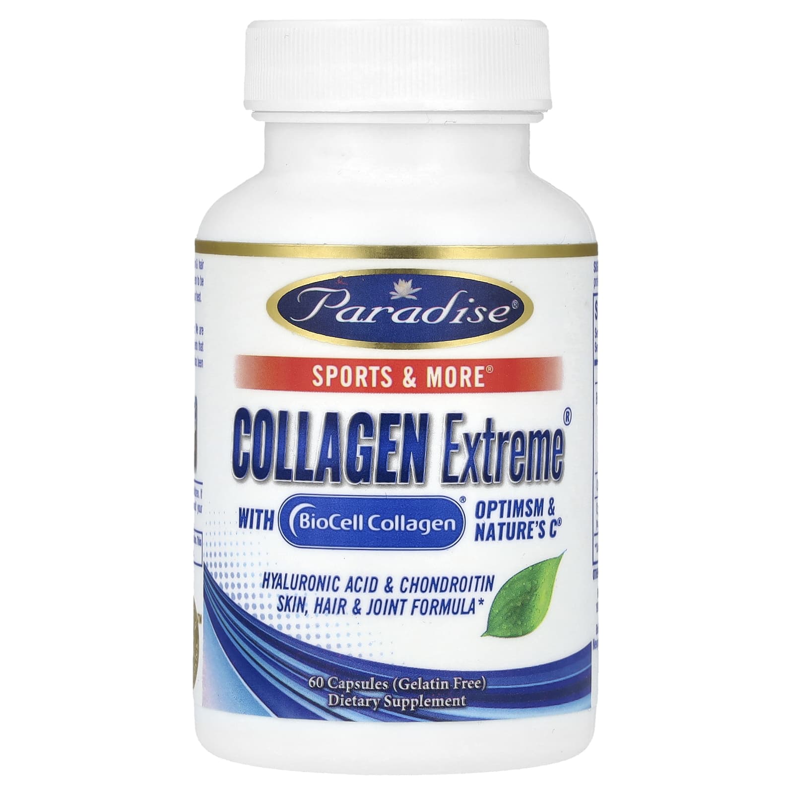 Paradise Herbs, Collagen Extreme with BioCell Collagen, 60 Capsules - B00MAMUDQC